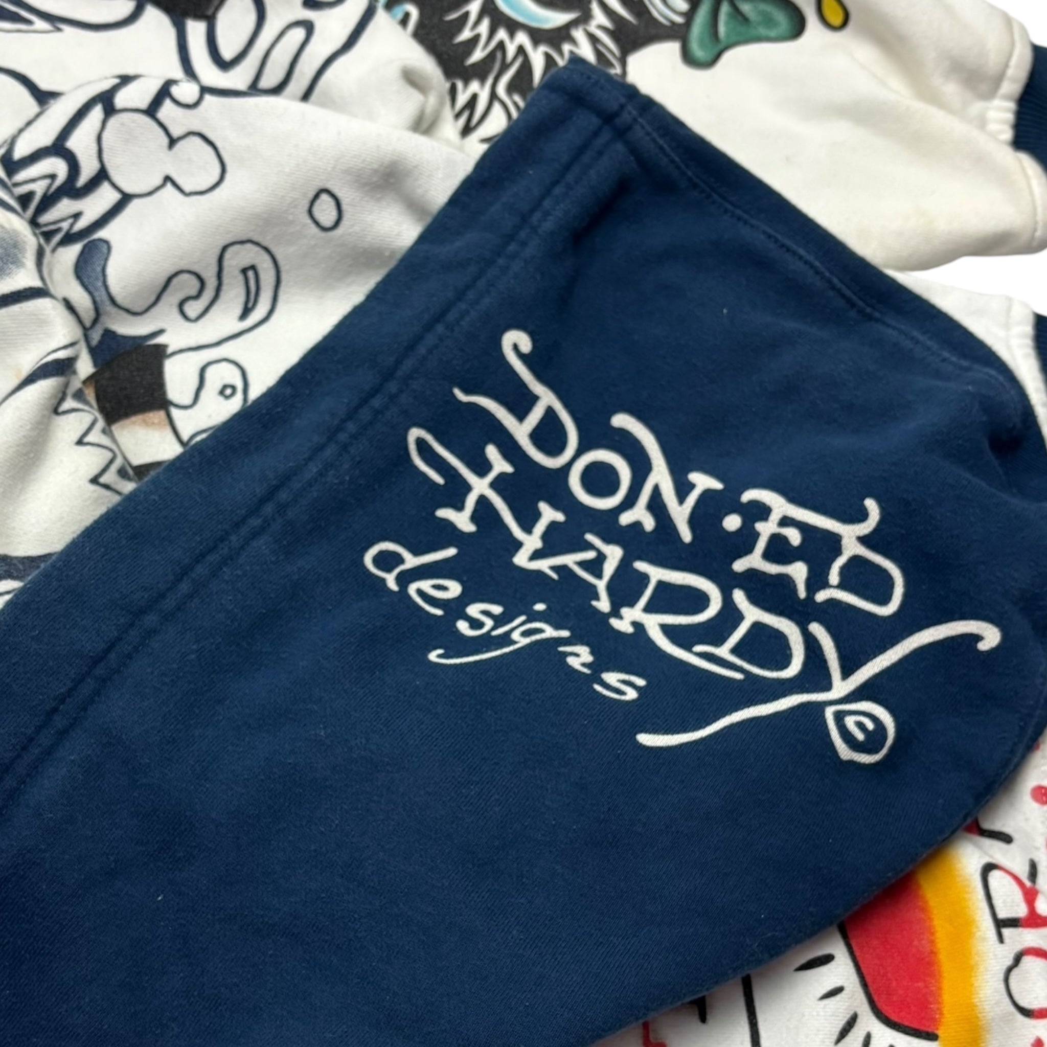 Y2K Ed Hardy Felt Embroidered Zip Up Hoodie