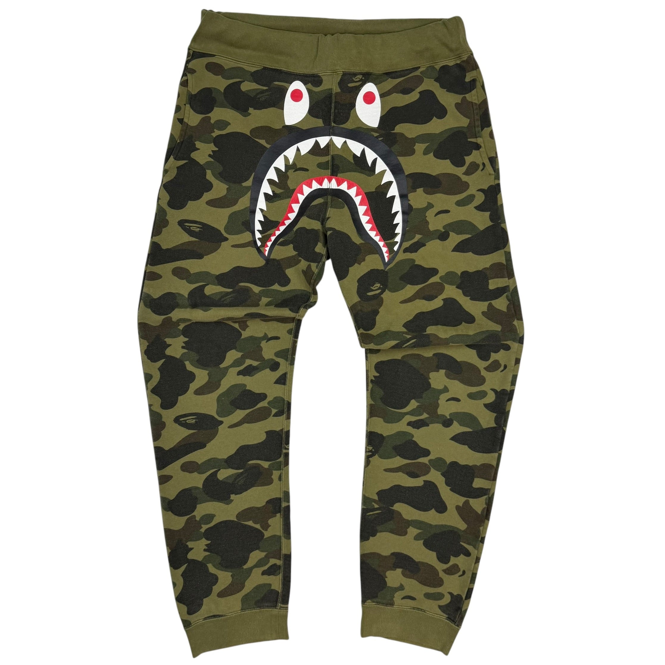 Bape 1st Camo Shark Sweatpants Green