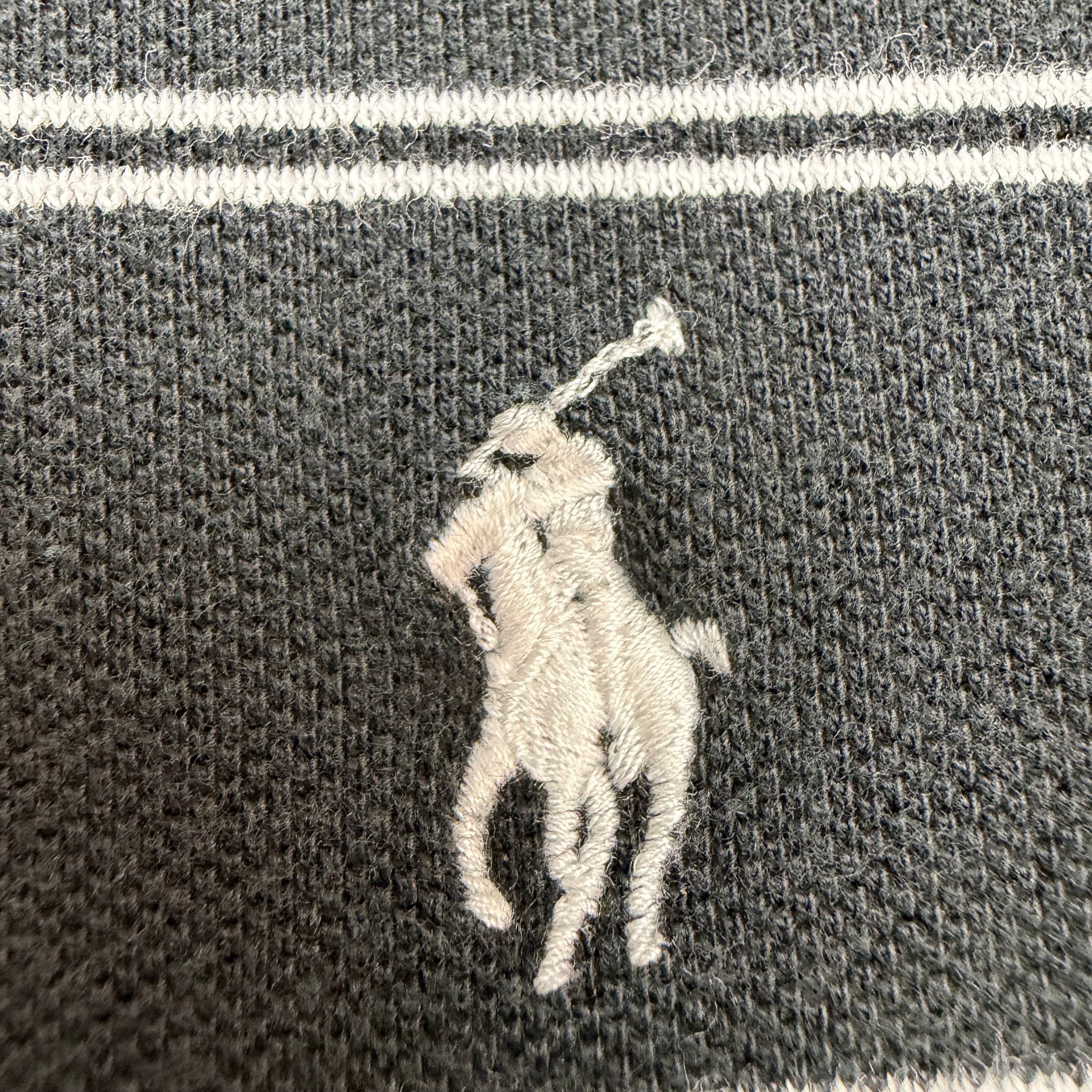 Vintage Polo Ralph Lauren Striped Longsleeve Polo Black/White