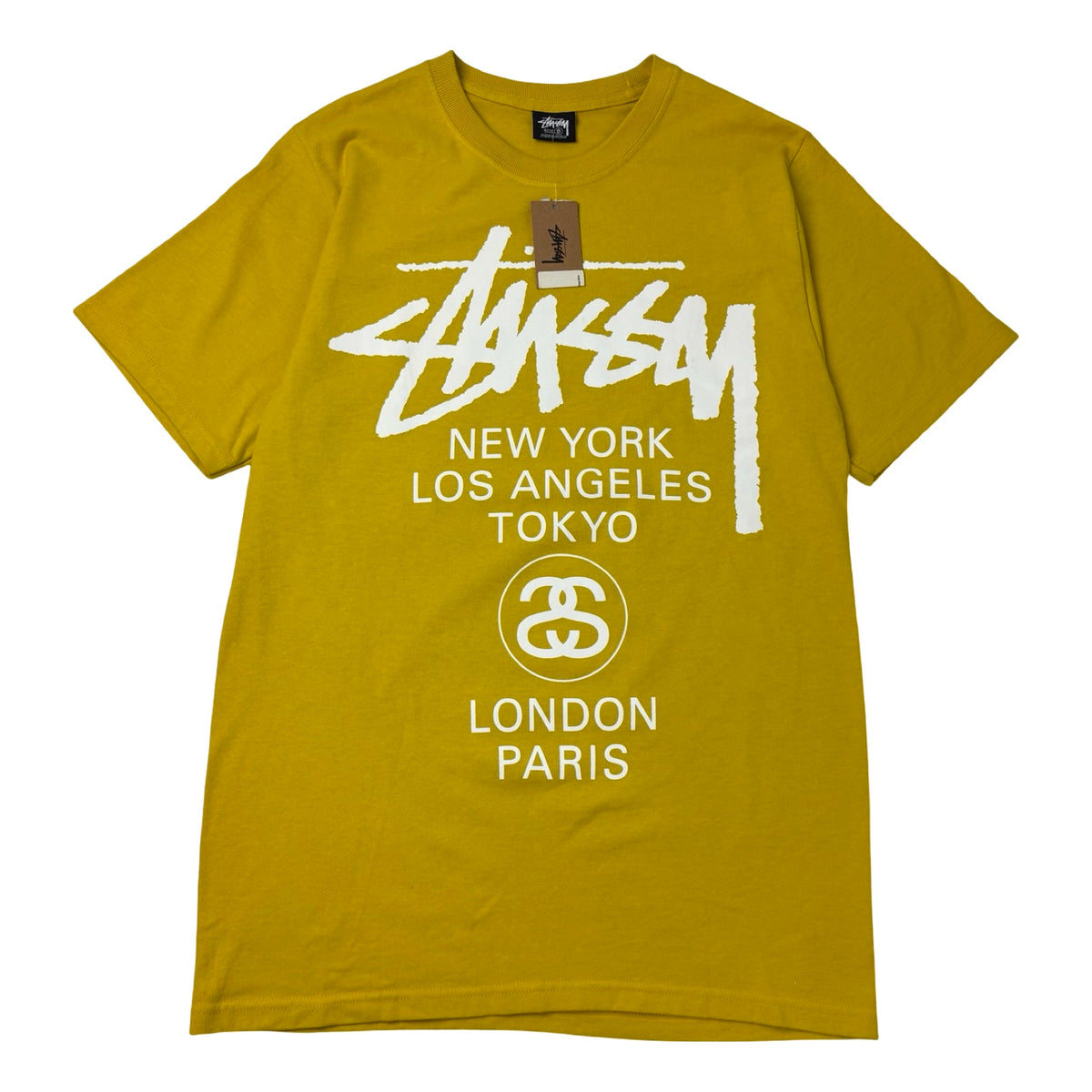 Stussy World Tour Tee Mustard Yellow