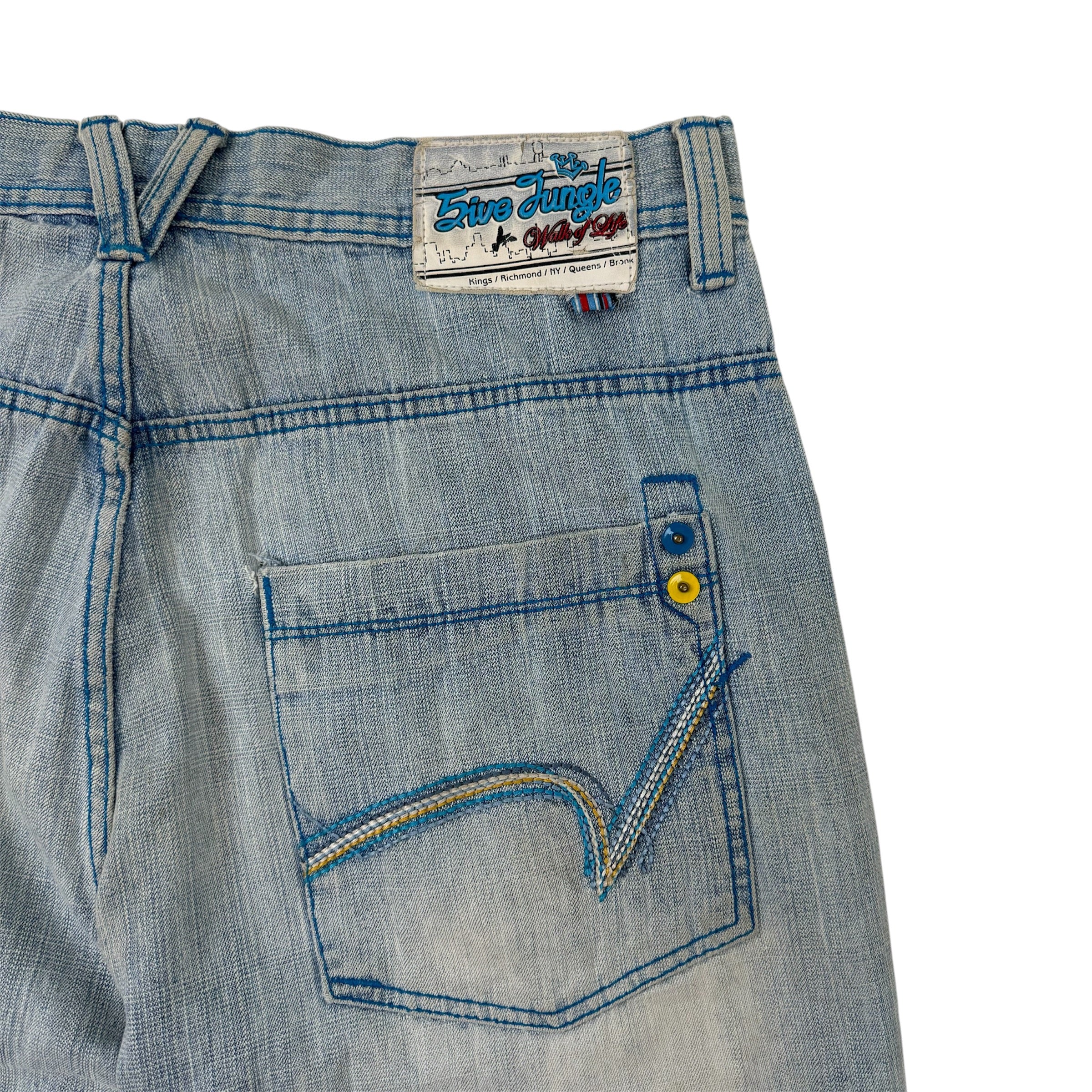 Vintage Y2K Lightwash Faded 5ive Jungle Denim Jeans