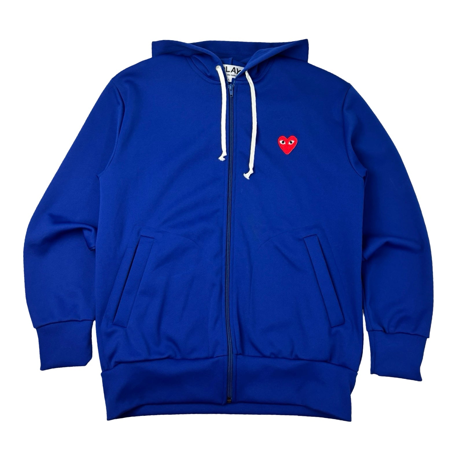 Comme des Garçons PLAY Full-Zip Hoodie Vibrant Blue