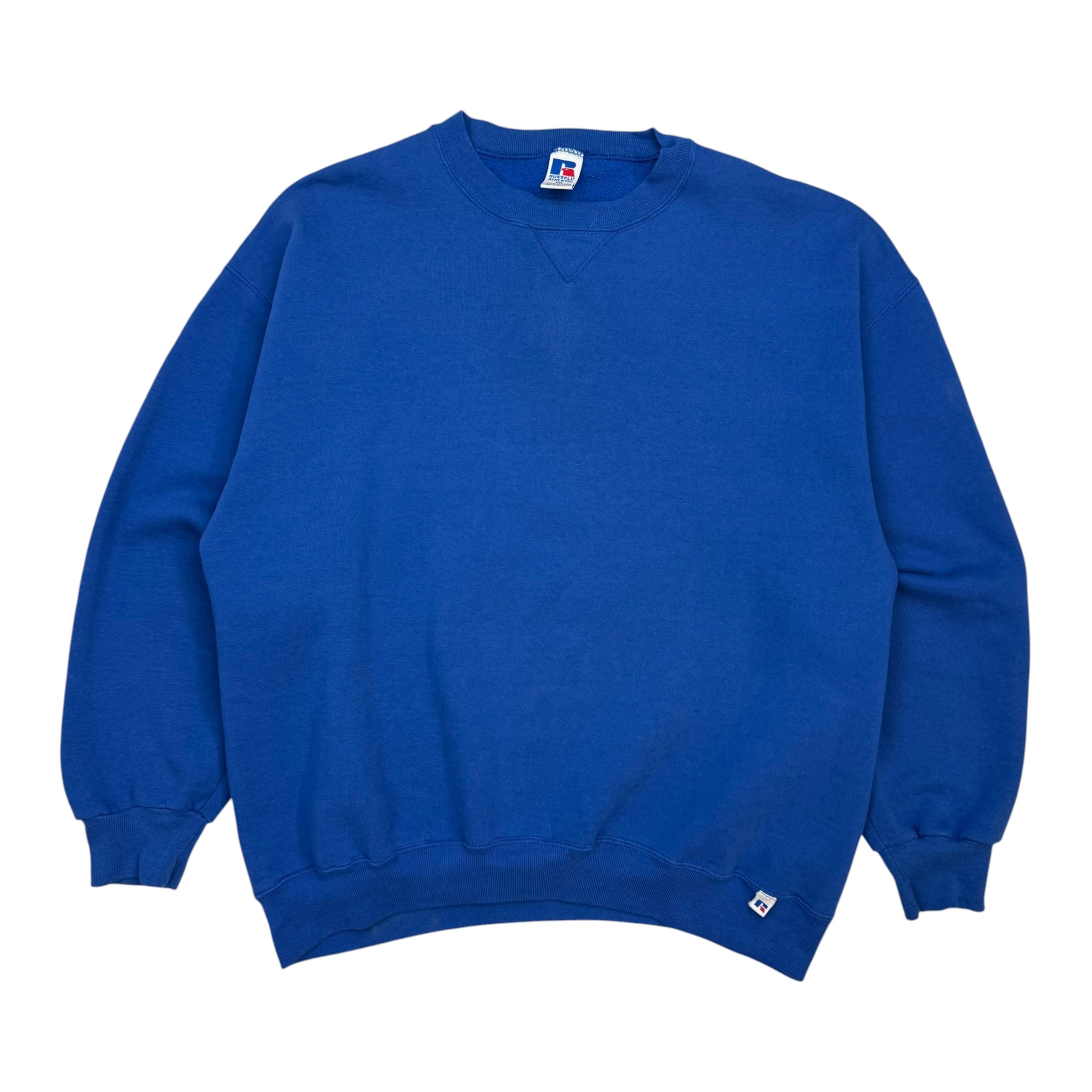 Vintage Russell Athletics Blank Crewneck Blue