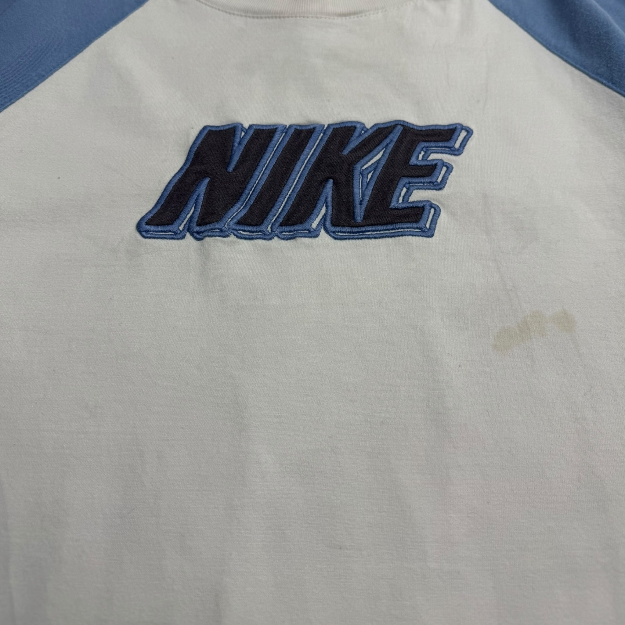 Vintage Nike Font Embroidered Ringer Layered T-Shirt