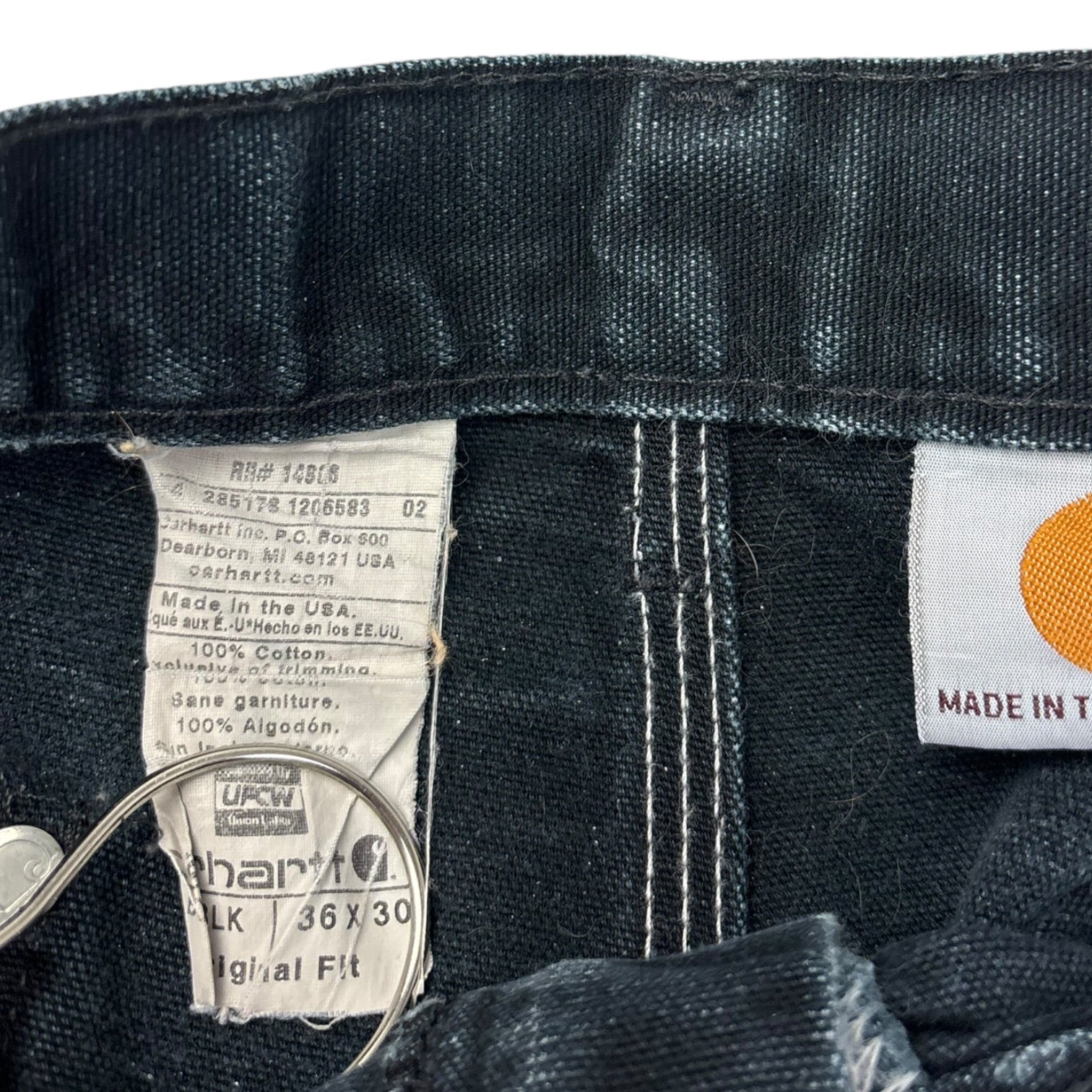 Vintage Carhartt Double Knee Carpenter Pants Washed Black