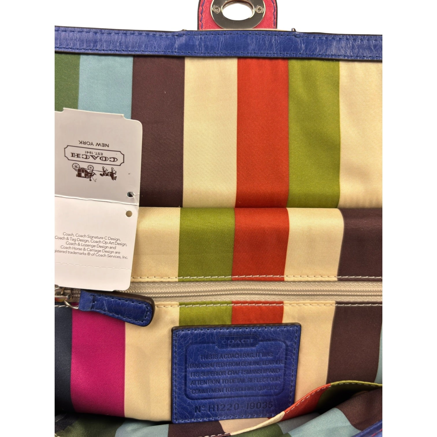 (W) Coach Willis Colour Block Cross Crossbody Bag