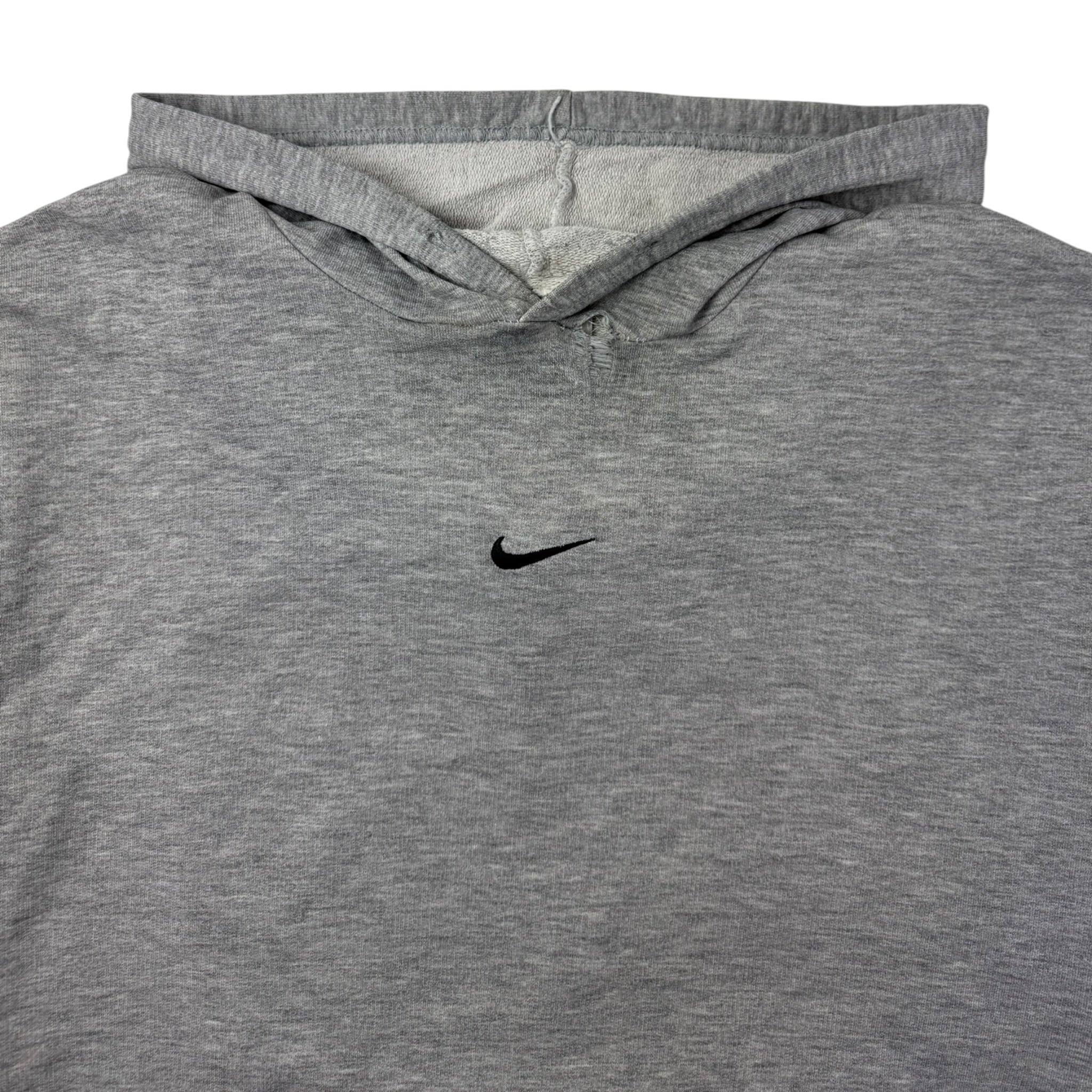 Vintage Nike Center Swoosh Hoodie Grey