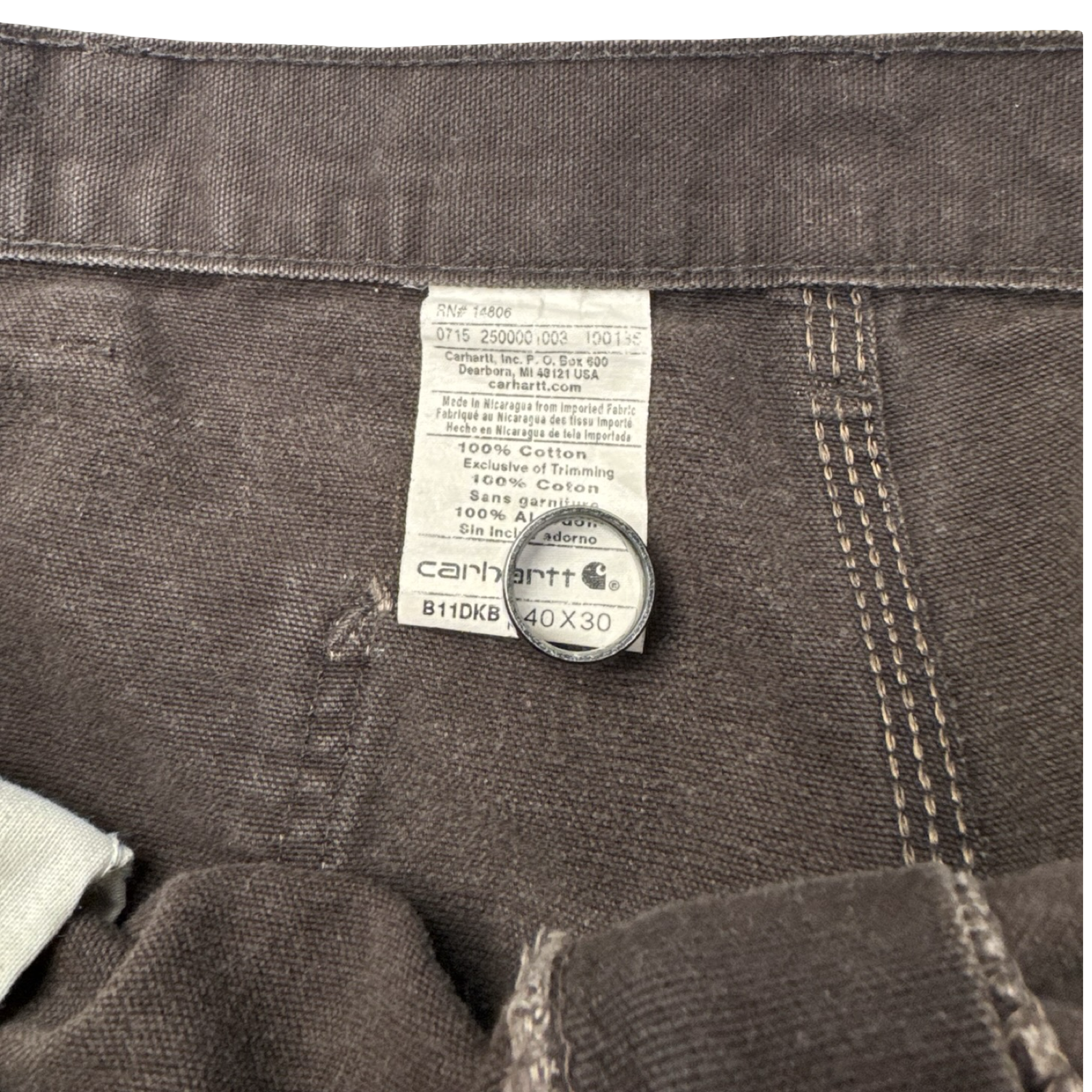 Vintage Carhartt Single Knee Bottoms Dark Brown