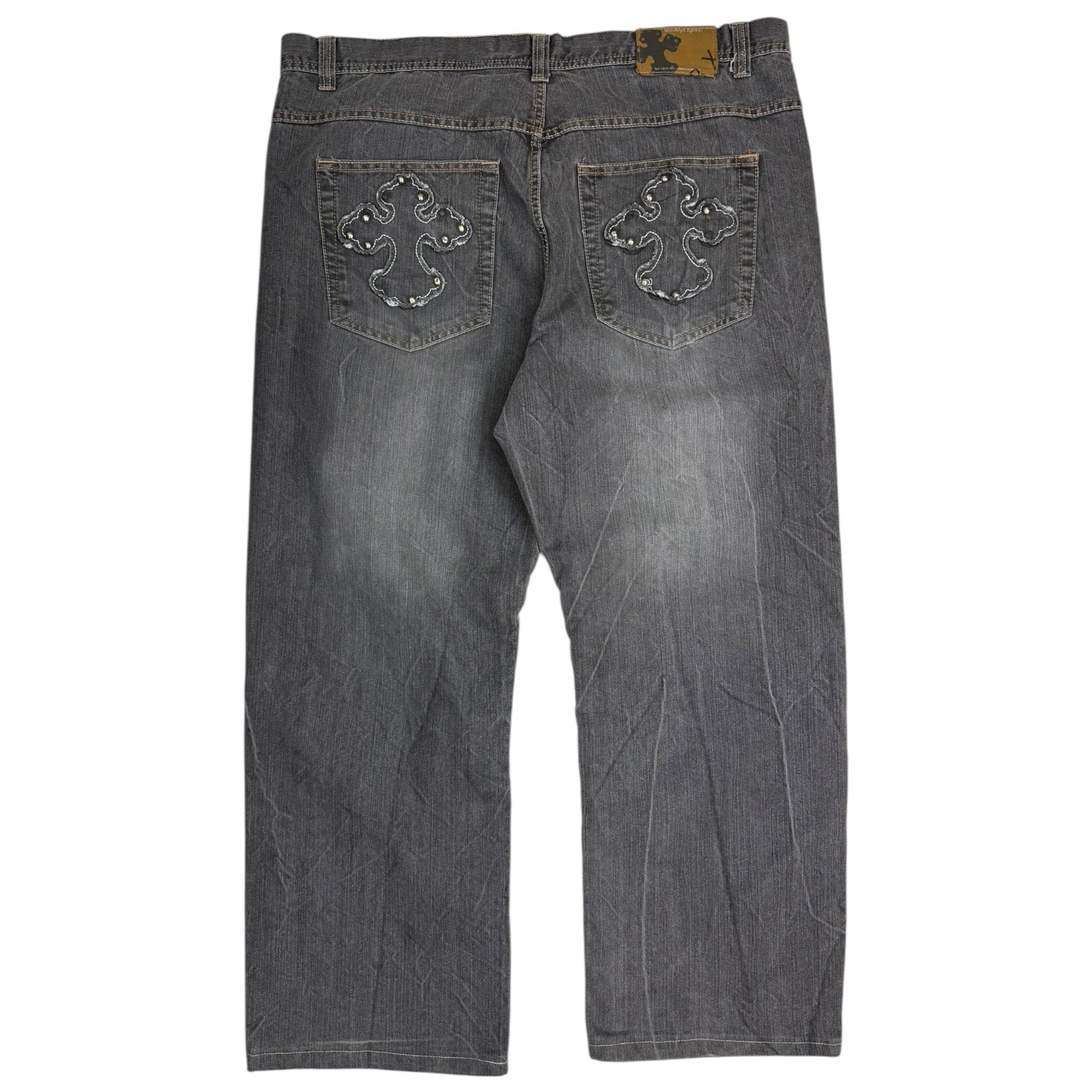 Vintage Y2K Brooklyn Xpress Cross Denim Jeans Grey