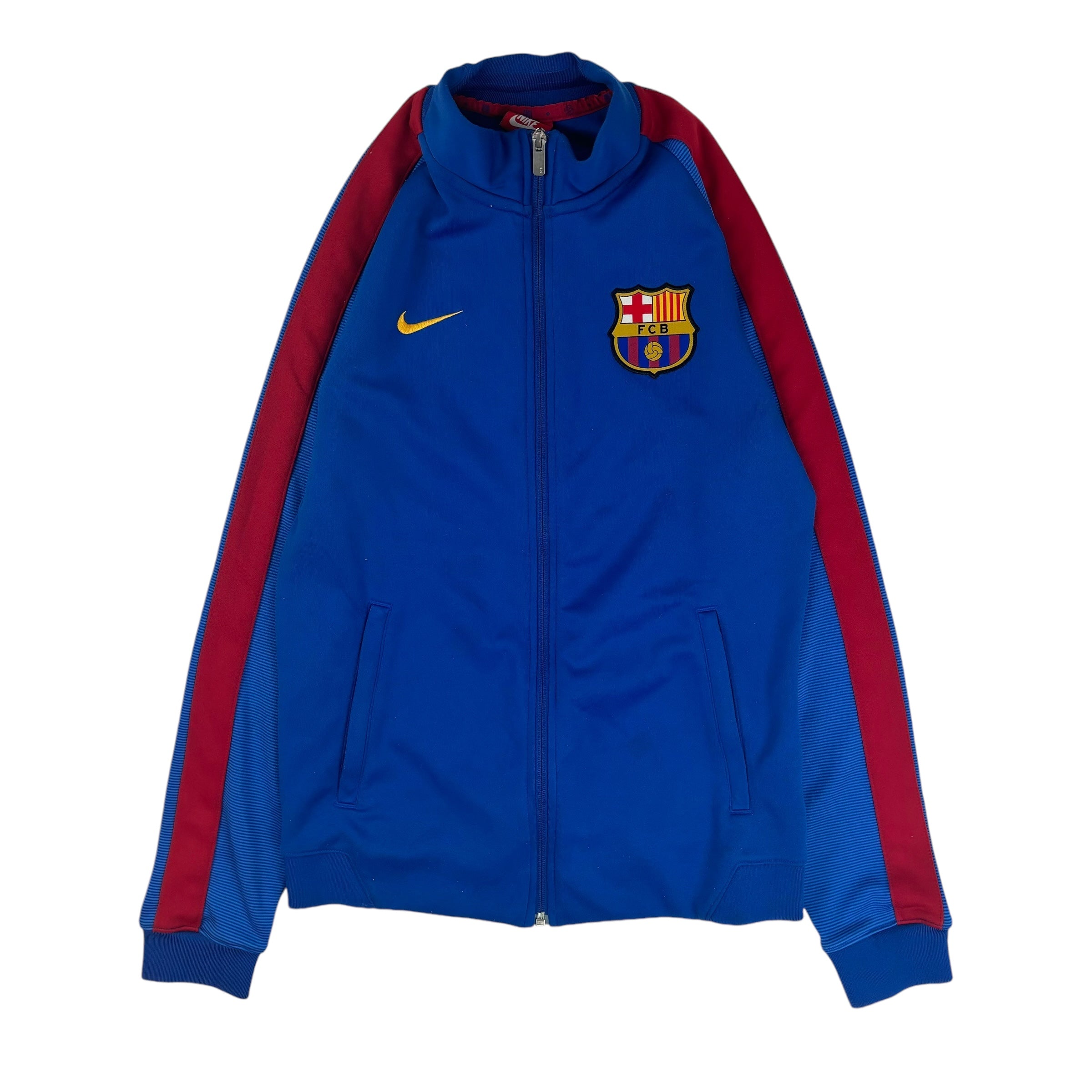 Vintage FC Barcelona Soccer Training Jacket Blue