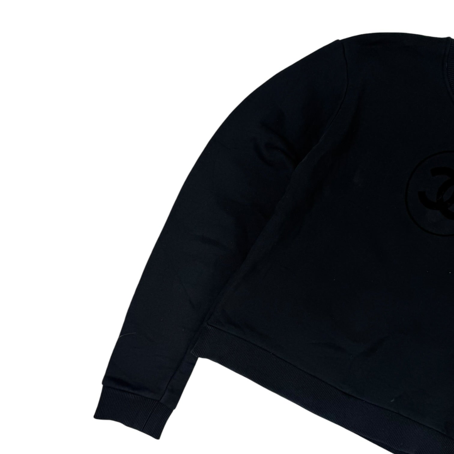 Vintage Chanel CC Logo Crewneck Black