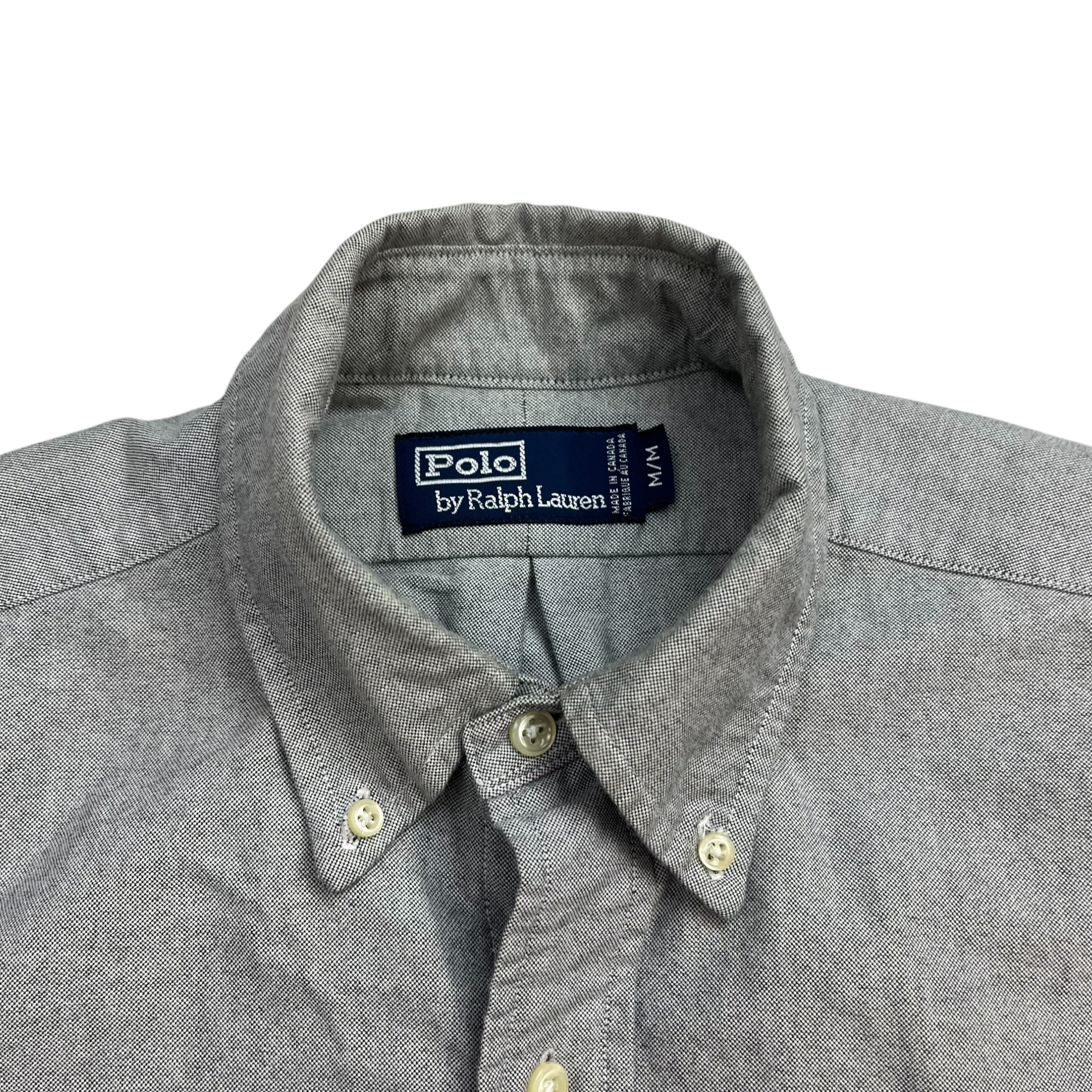 Vintage Polo Oxford Shirt Light Grey