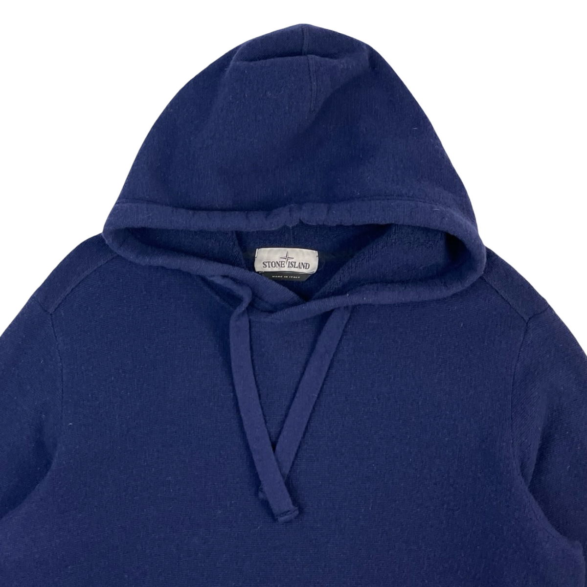 Stone Island Compass Badge Wool Hoodie Navy