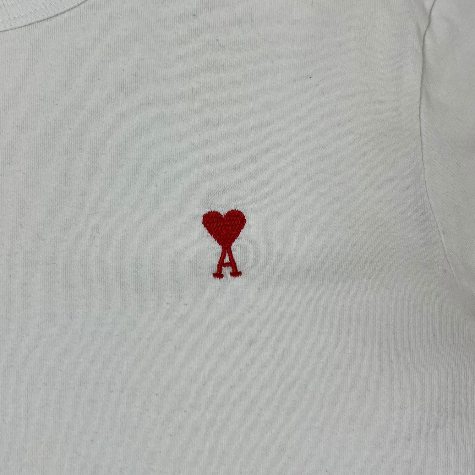 AMI Paris De Coeur Patch Logo T-Shirt