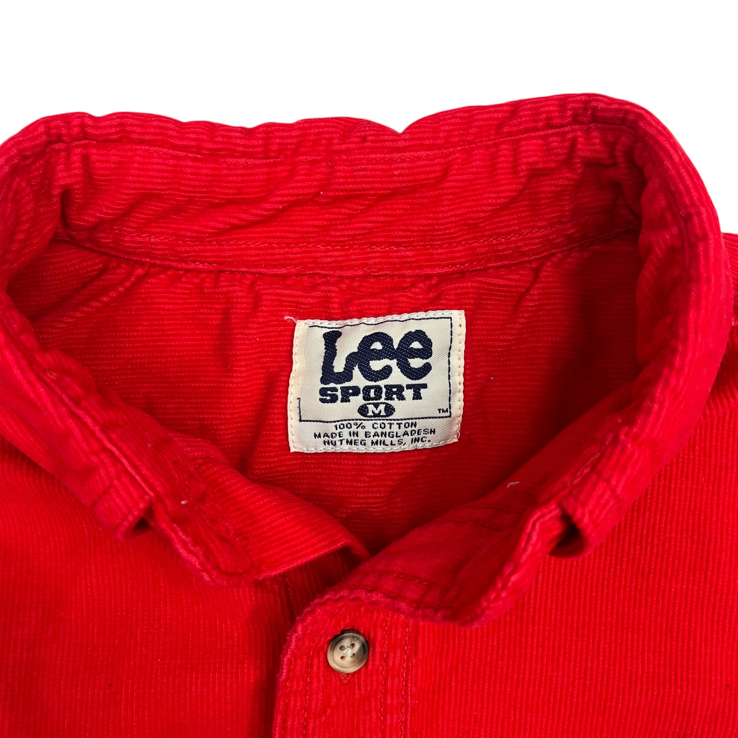 Vintage Lee Detroit Red Wings Button Up Shirt Red