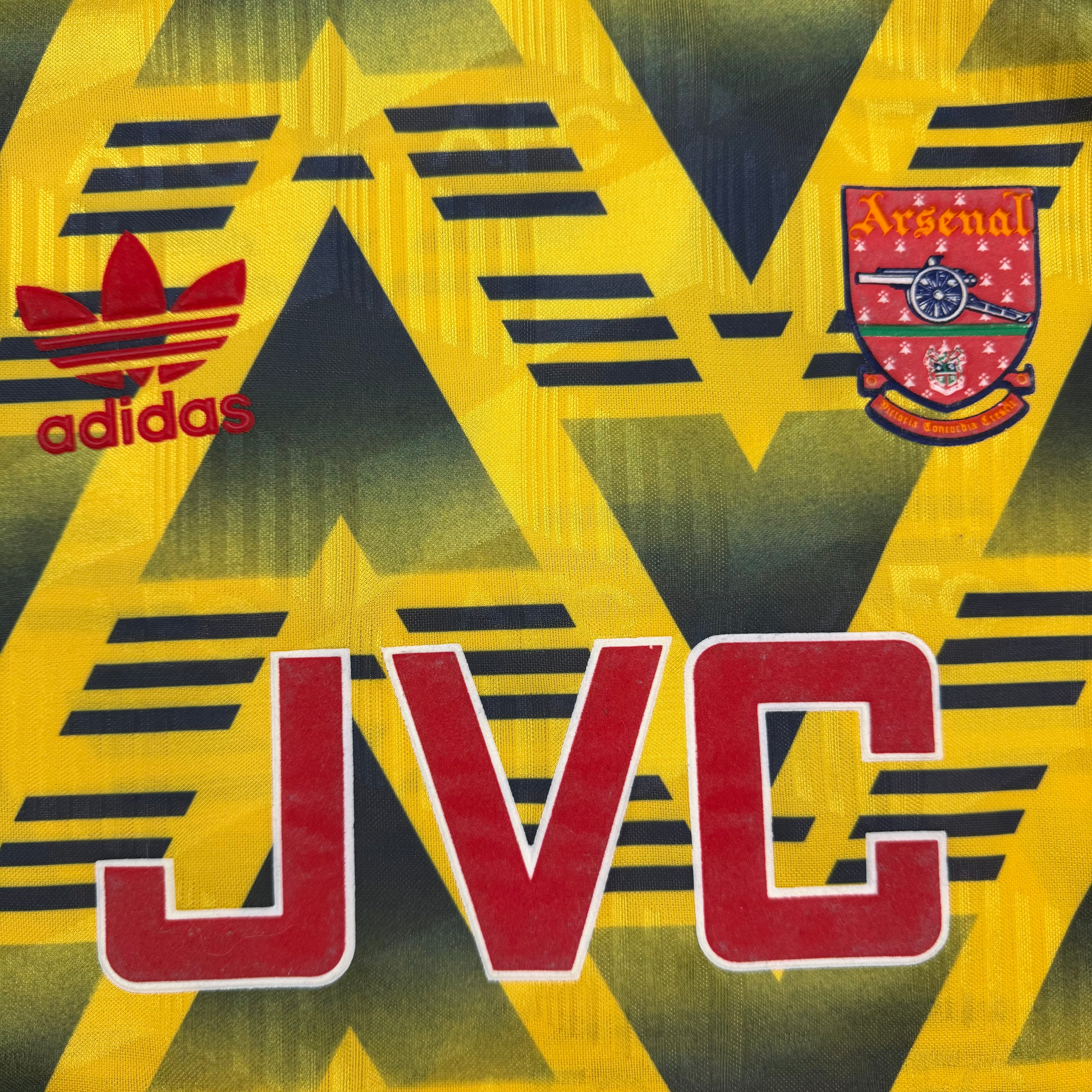 Vintage Adidas 1991-93 Arsenal “Bruised Banana” Away Jersey Yellow