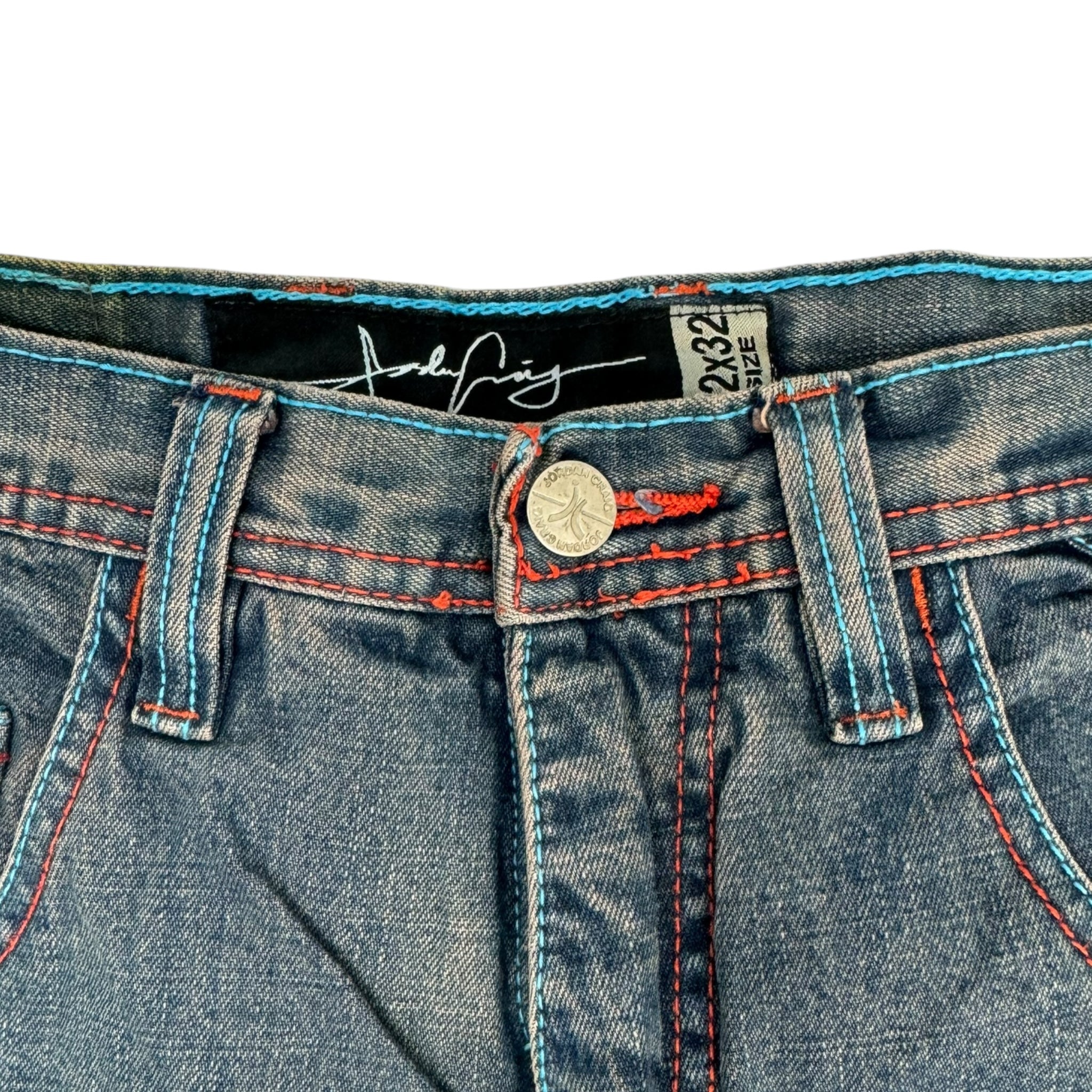 Vintage Y2K Jordan Craig Coloured Thread Denim Jeans