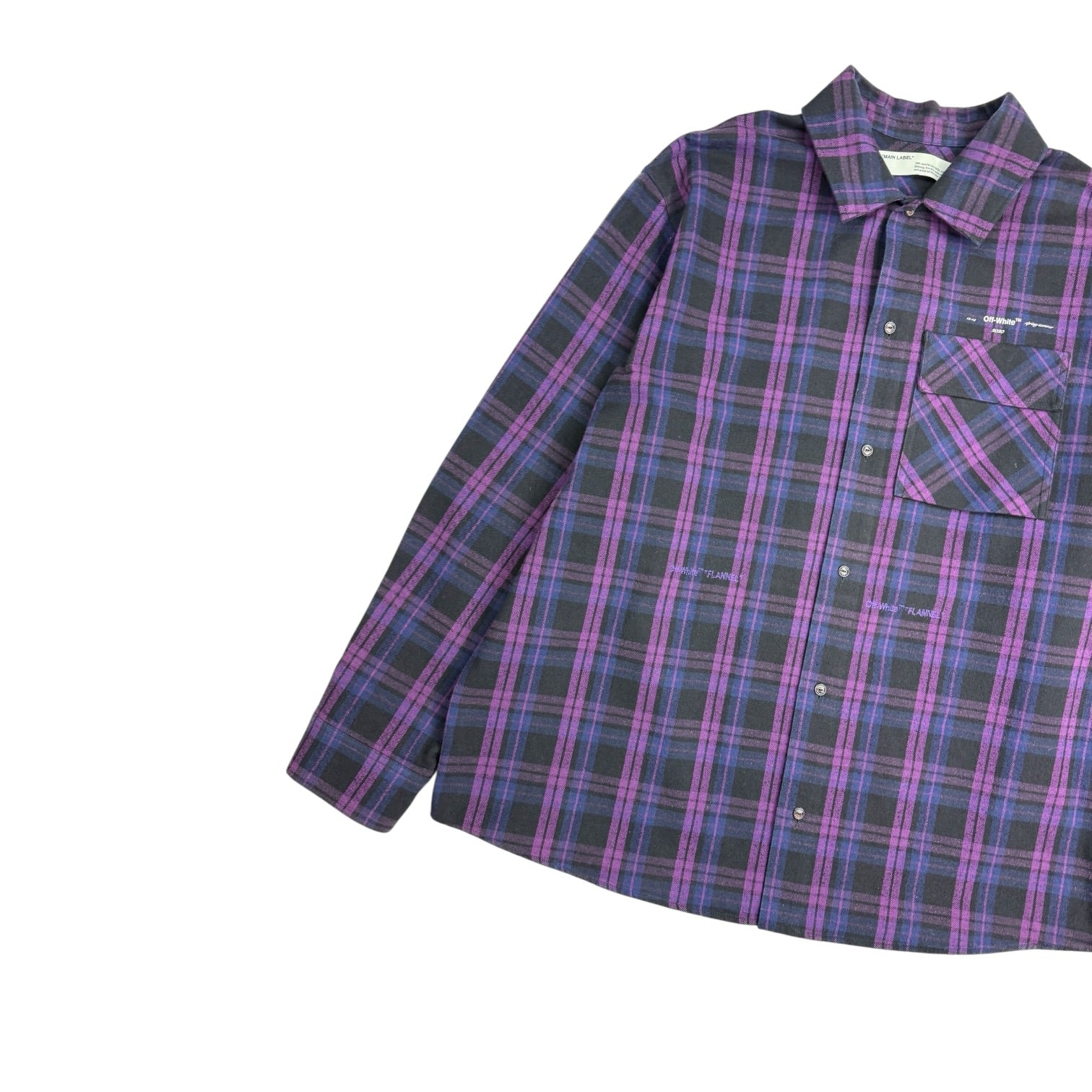 Off-White Flannel Check Shirt Purple