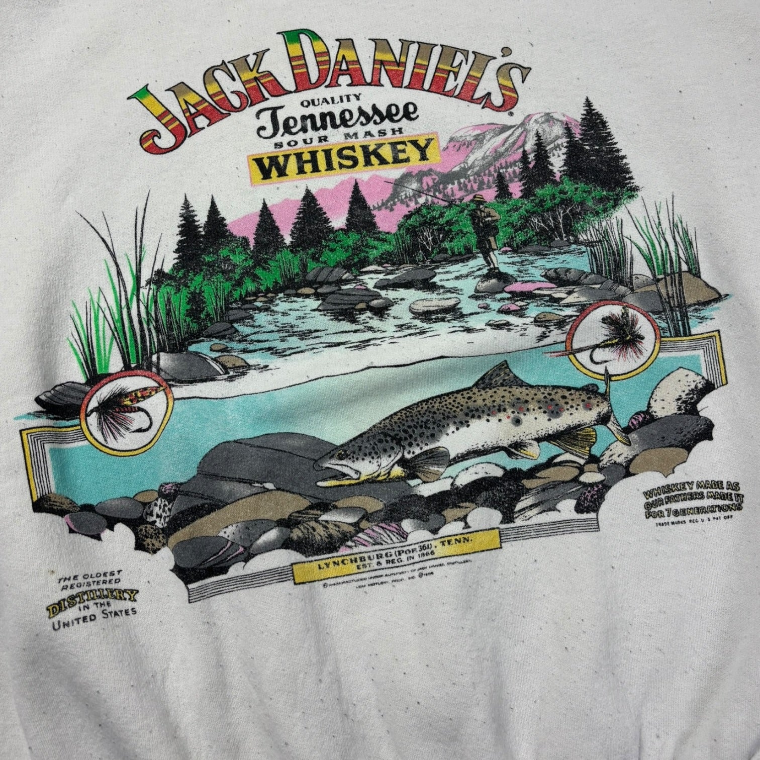 Vintage Jack Daniels Whiskey Crewneck White
