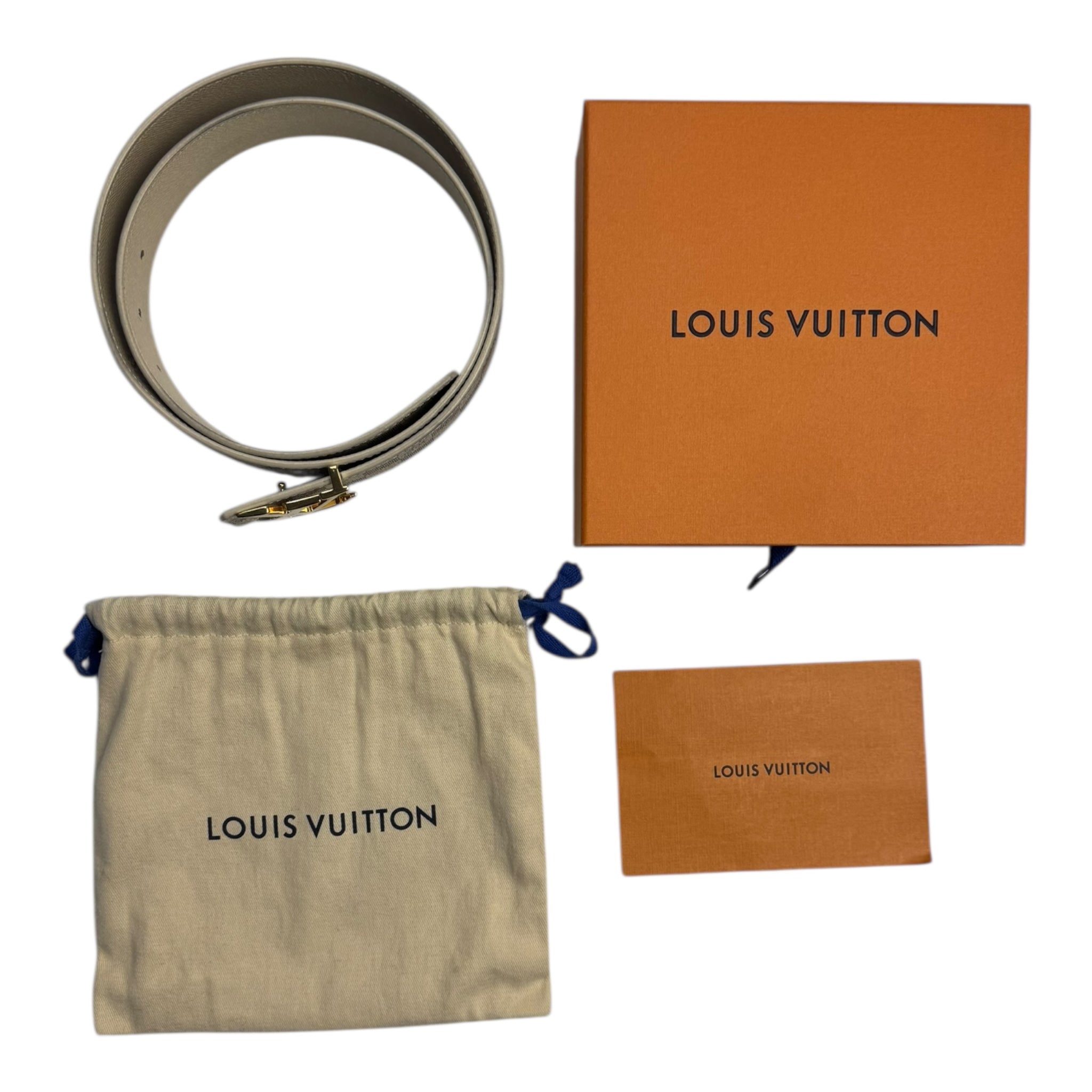 Louis Vuitton Initialed Belt Damier Azur