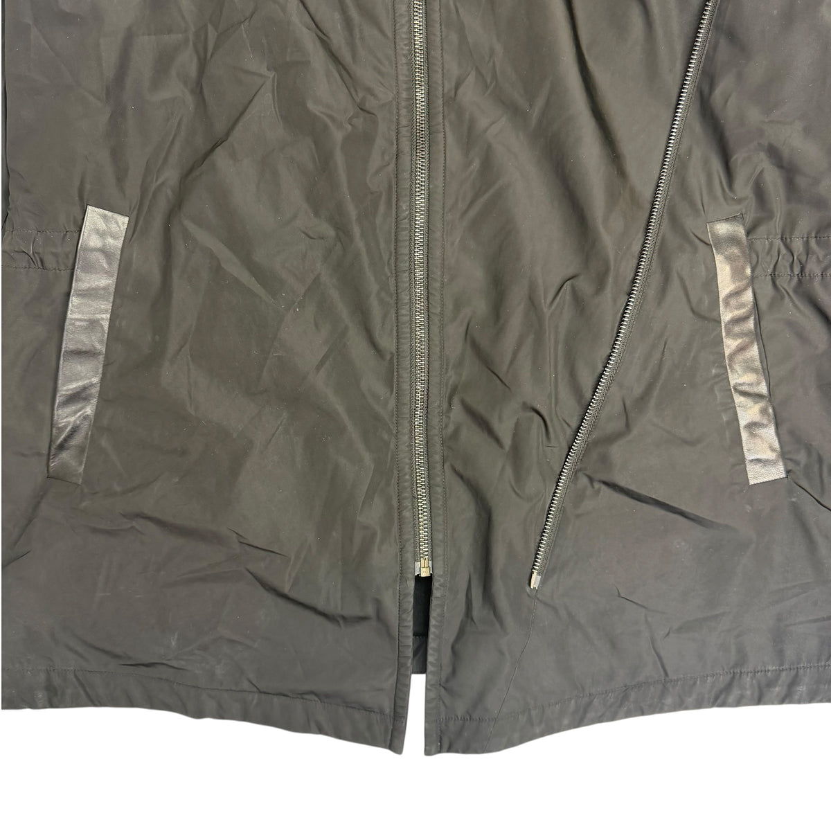 (W) Mackage Asymmetrical Full Zip Windbreaker Black