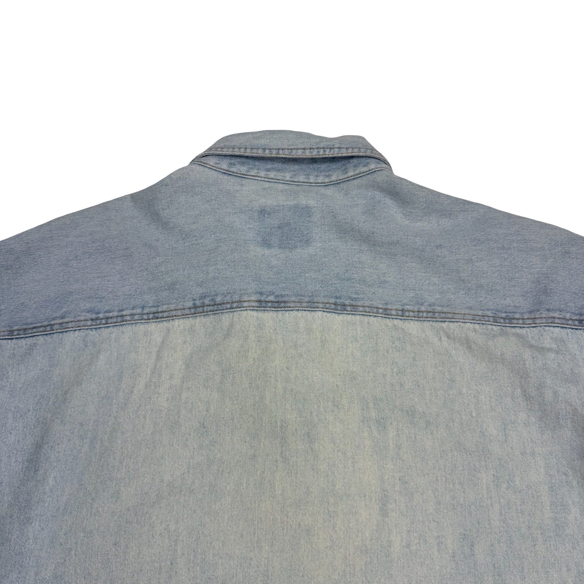 Vintage Hard Rock Cafe Edmonton Denim Button Up Shirt Blue