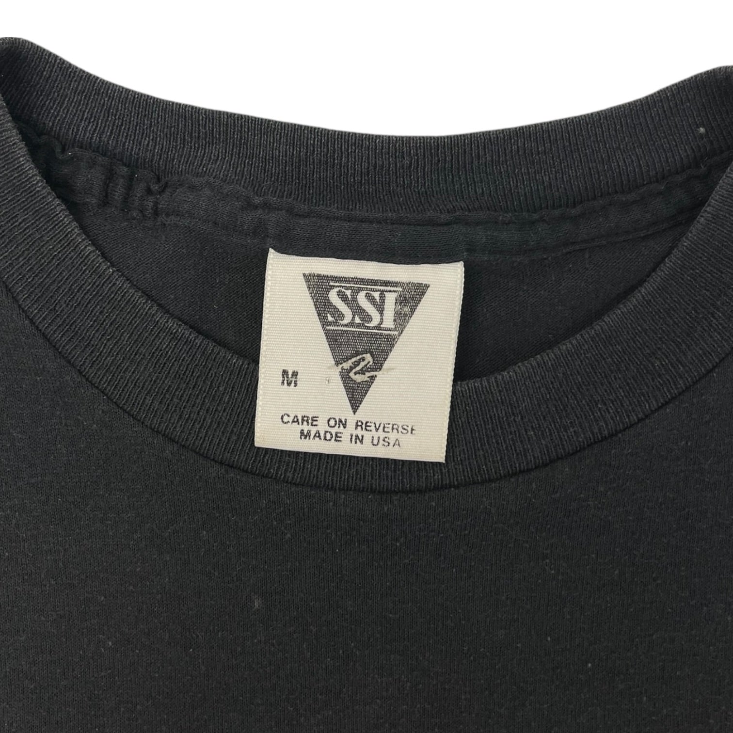 1991 'Relax, Go Camping' Humor T-Shirt Faded Black