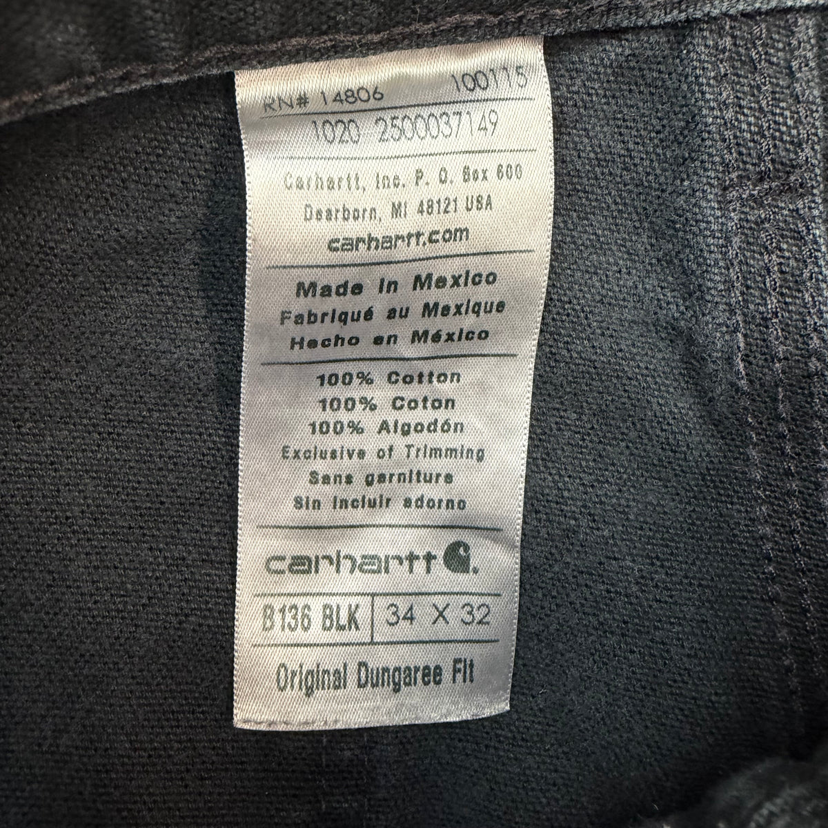 Vintage Carhartt Double Knee Pants Black
