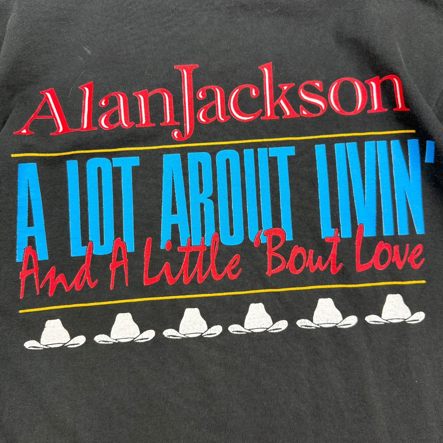1993 Alan Jackson ‘A Lot About Livin…’ Tee Black