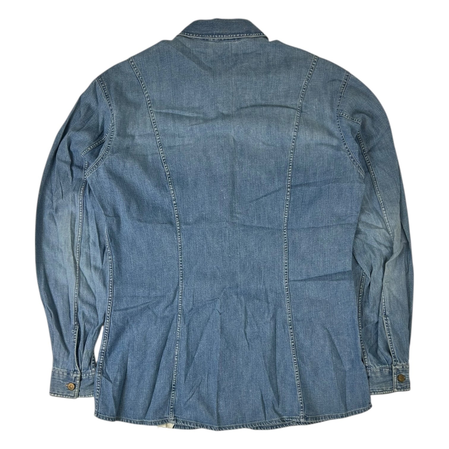 Vintage Versace Jeans Western Button Up Medium Wash Denim