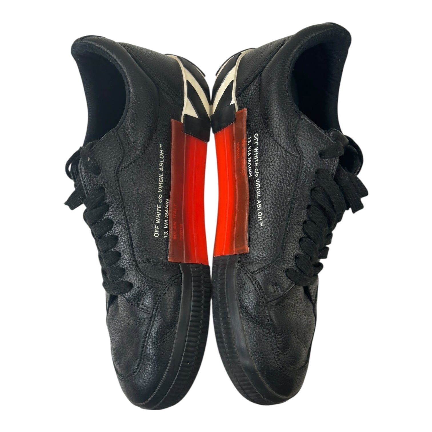 OFF-WHITE Vulc Low Leather Black White (2022) (Used)