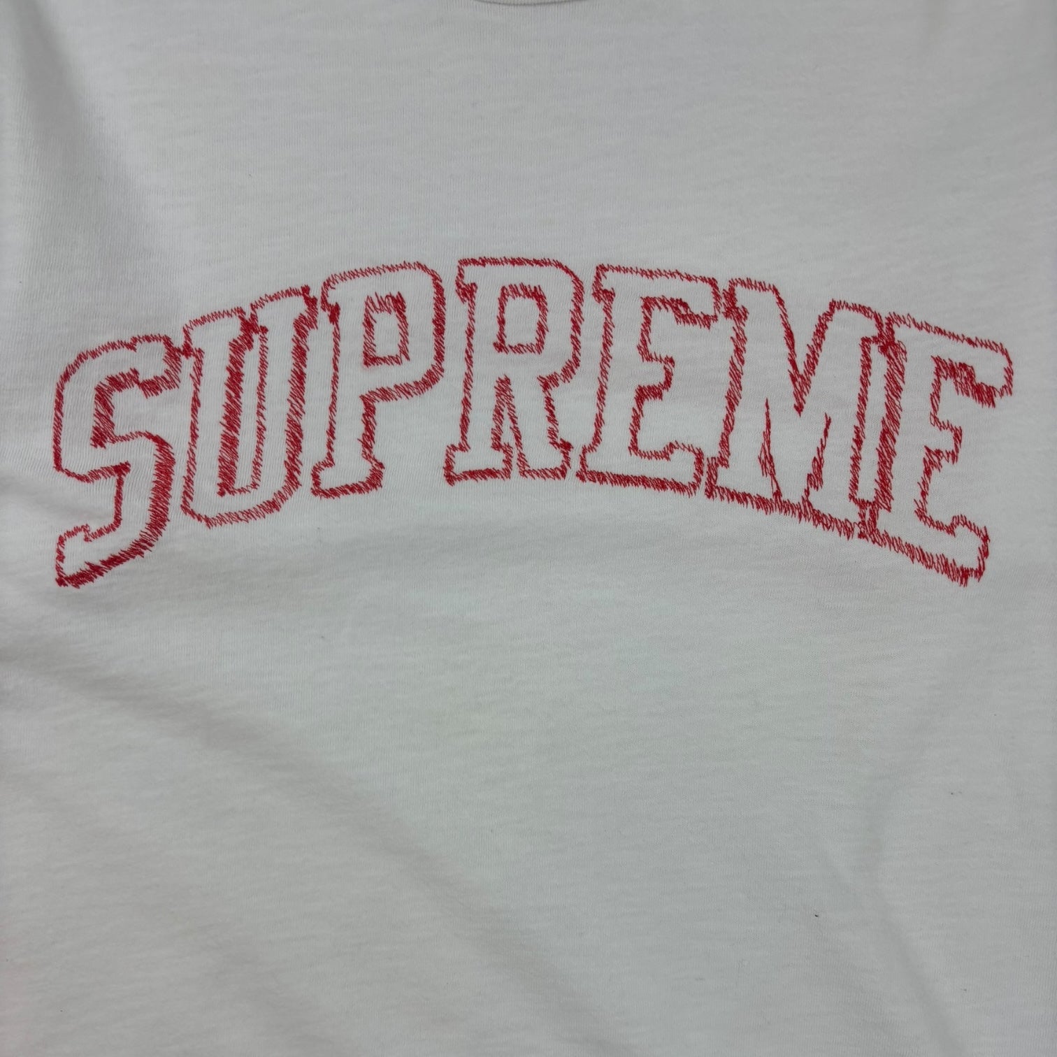 Supreme Sketch Embroidered T-Shirt White