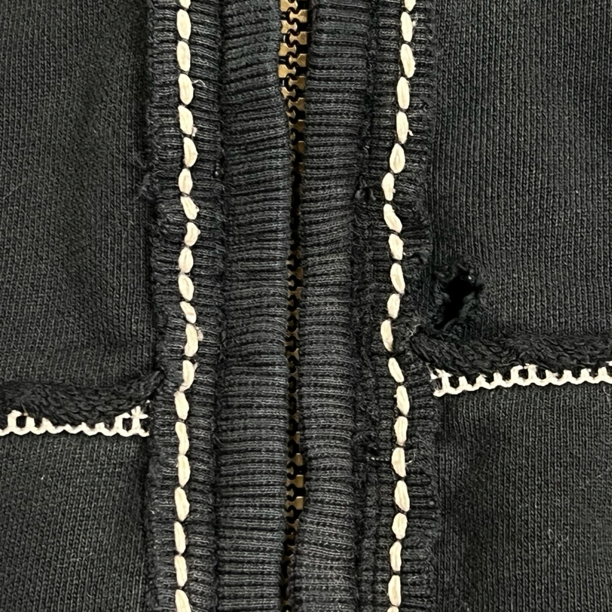 True Religion Big T Contrast-Stitch Zip-Up Hoodie