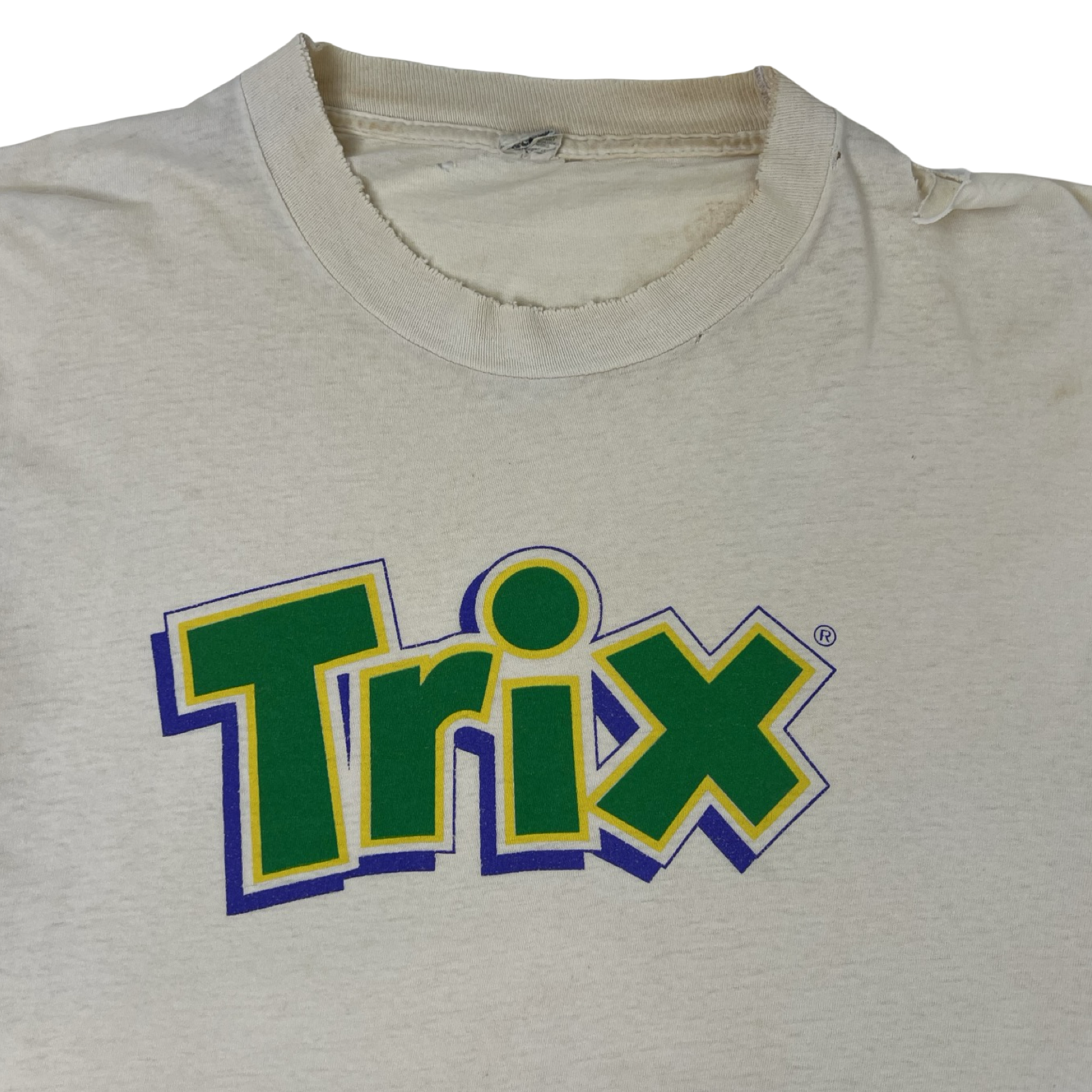 Vintage 1990’s Trix Cereal Distressed T-Shirt Yellow