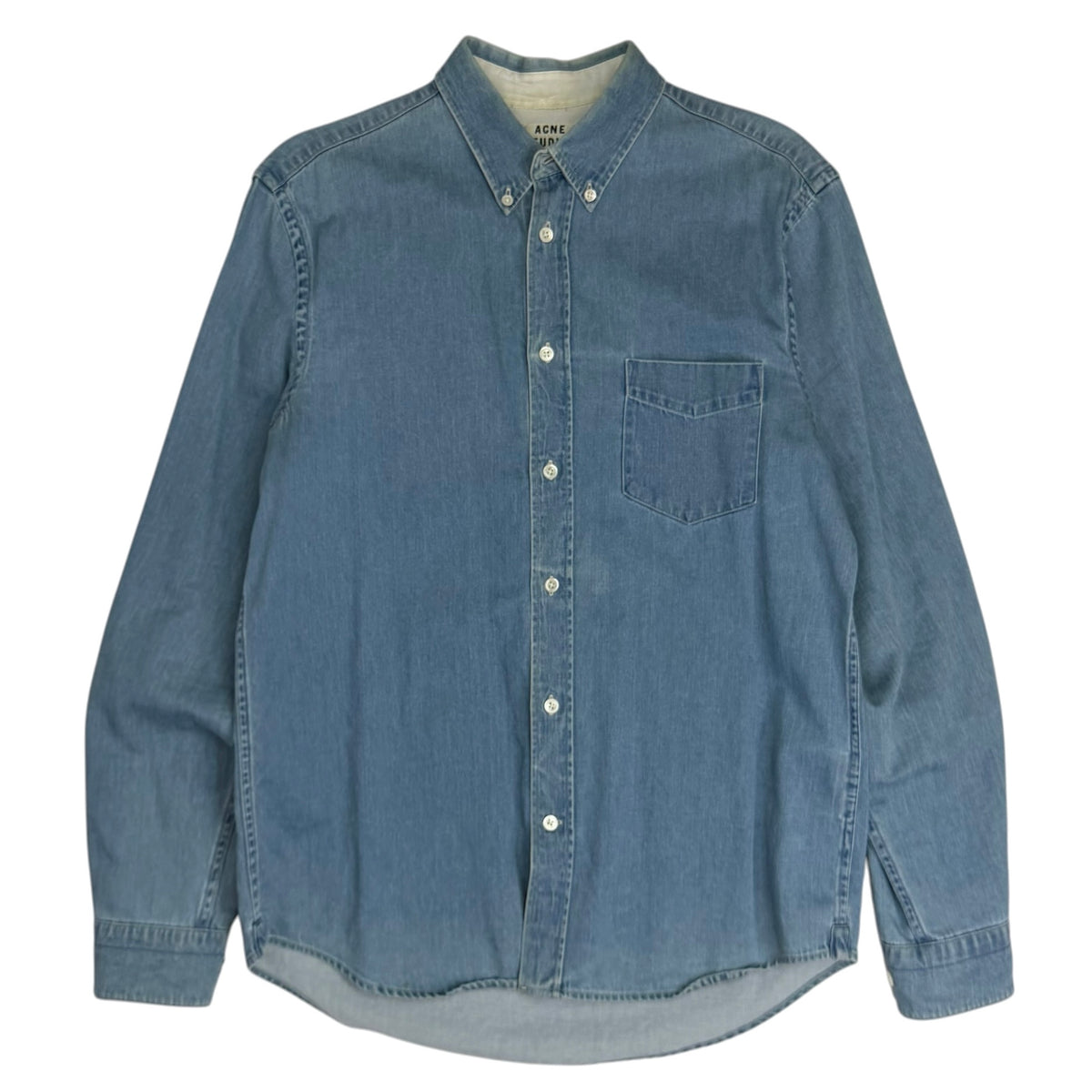 Acne Studios Classic Fit Denim Button Up Blue