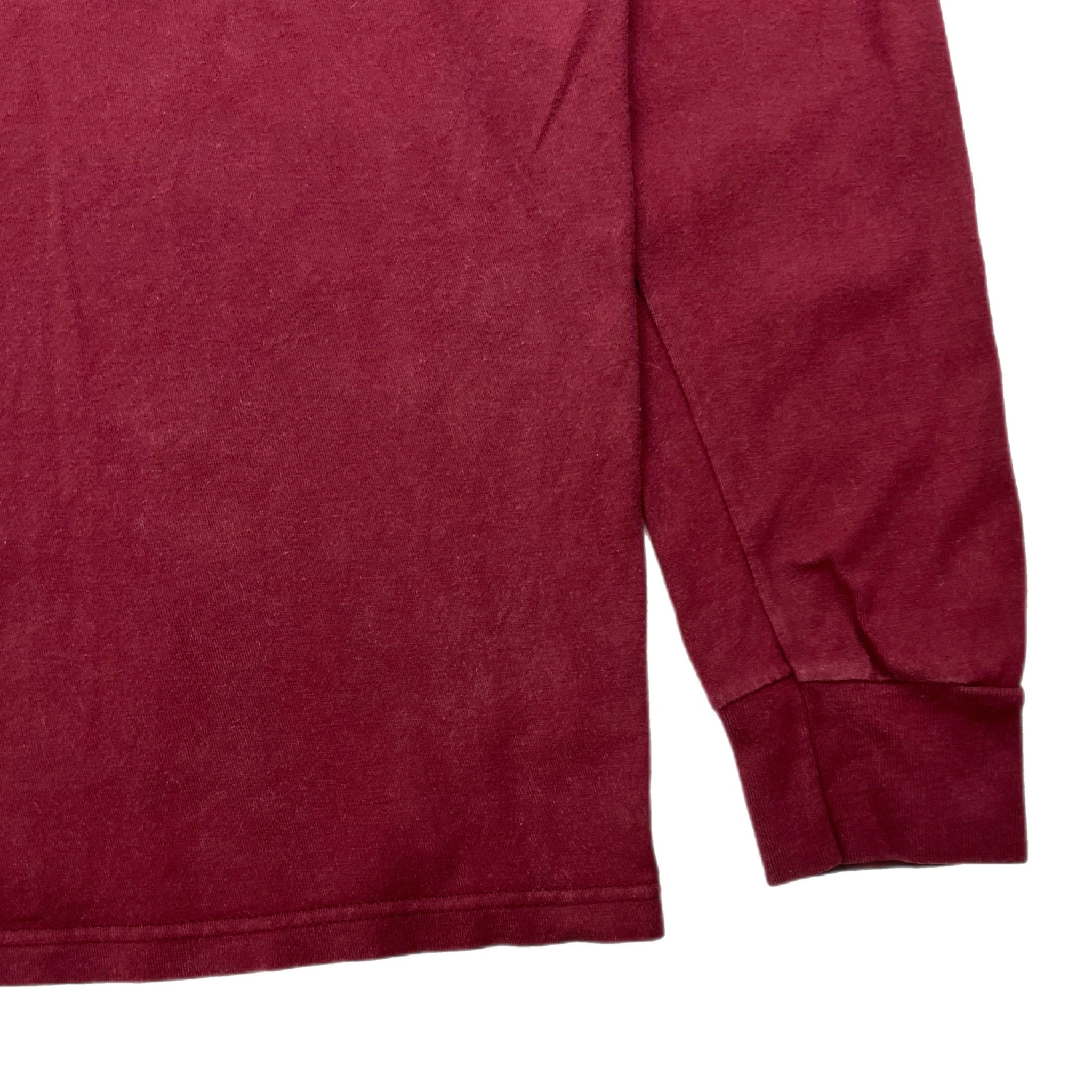 Stussy Script Logo Longsleeve Tee Burgandy