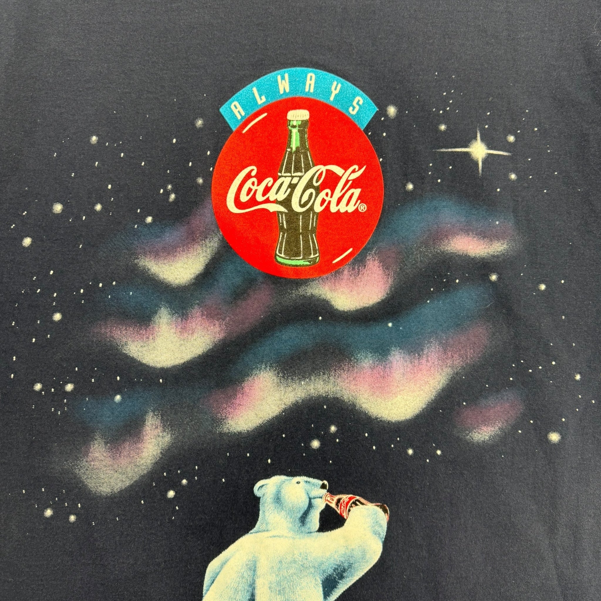 1994 Coca Cola Polar Bears Northen Lights T-Shirt