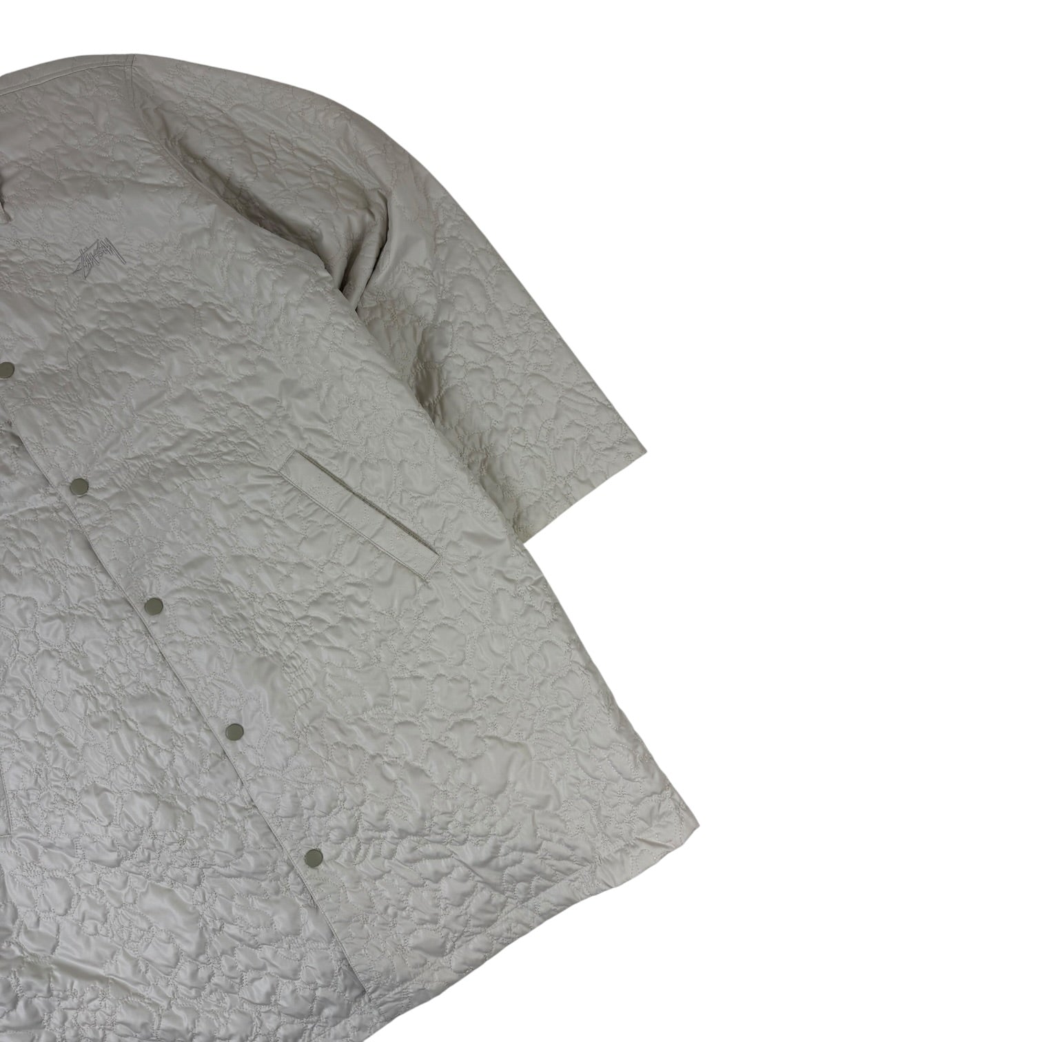 Stussy Ritters Long Quilted Jacket White
