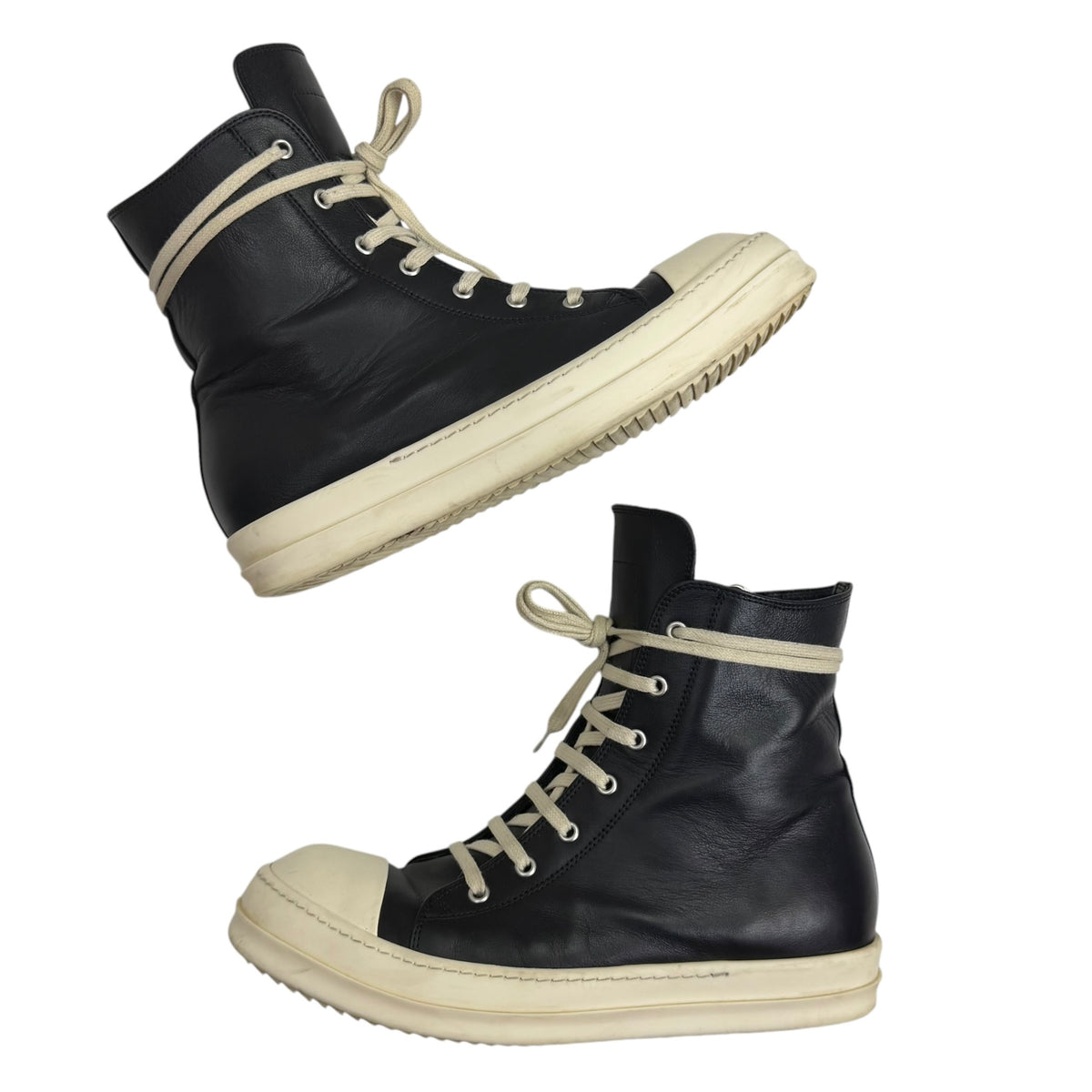 Rick Owens Ramone Hollywood Leather Milk/Black