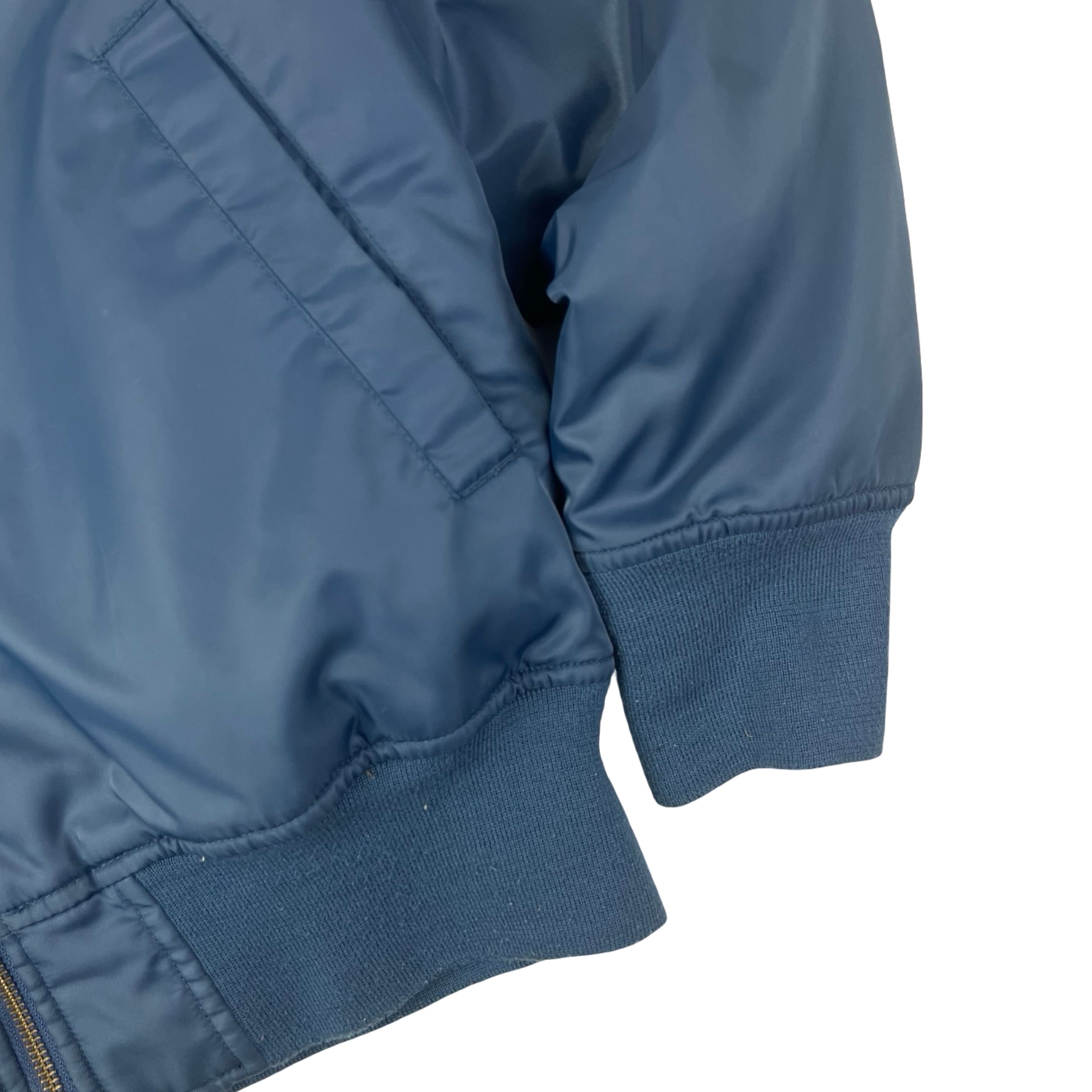 Stussy Satin Flight Jacket Navy