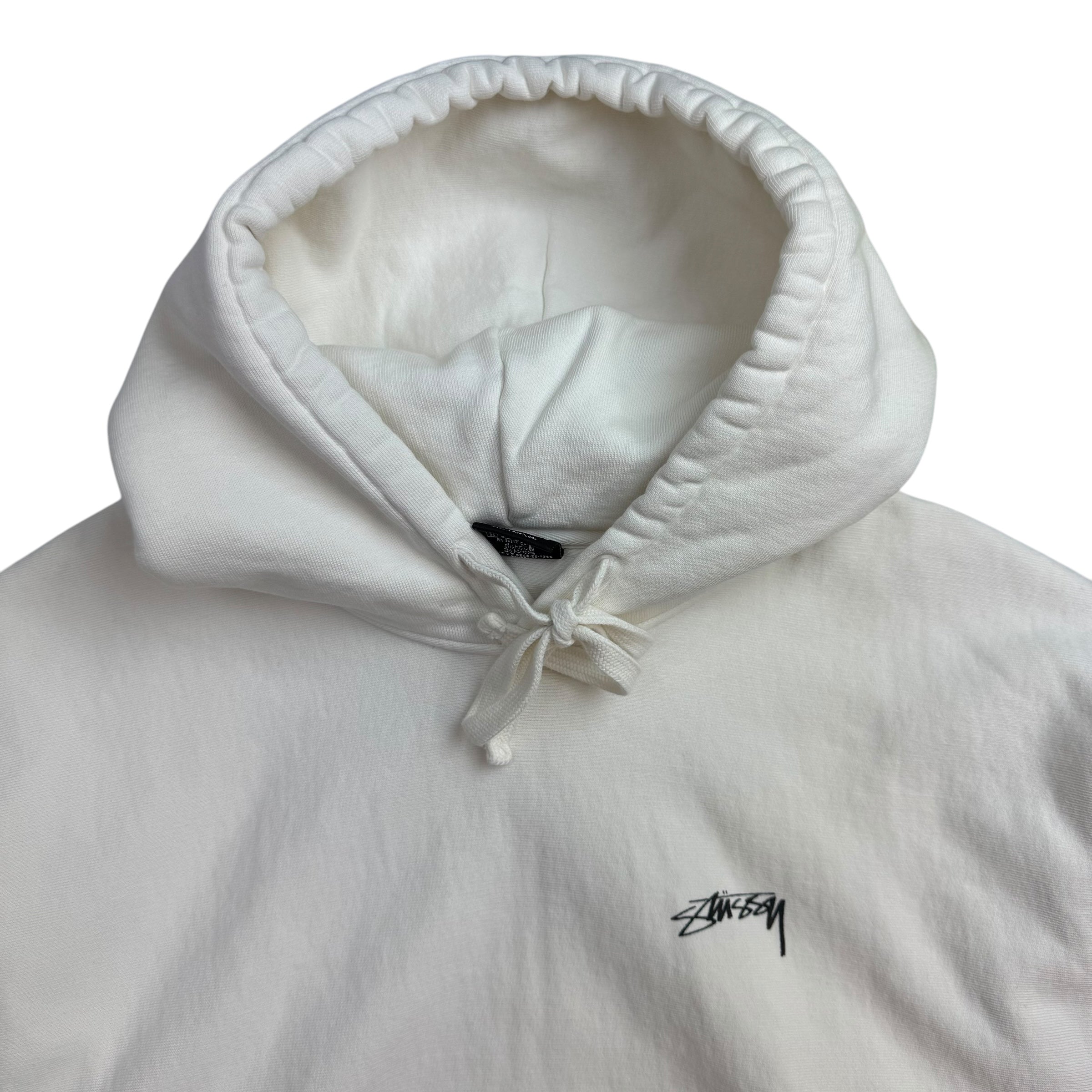 Stussy Smooth Stock Hoodie Pigment Dyed White