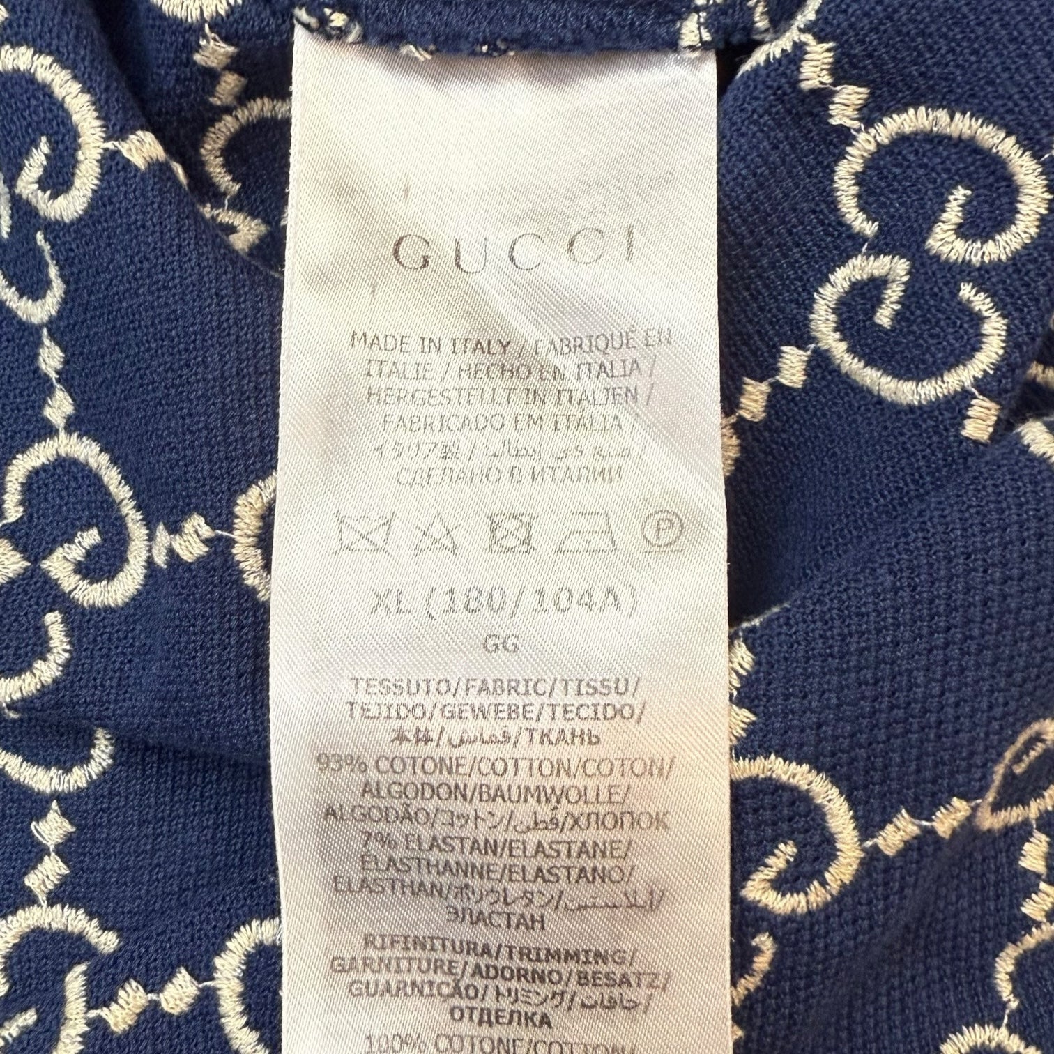 Gucci GG Print Polo Blue