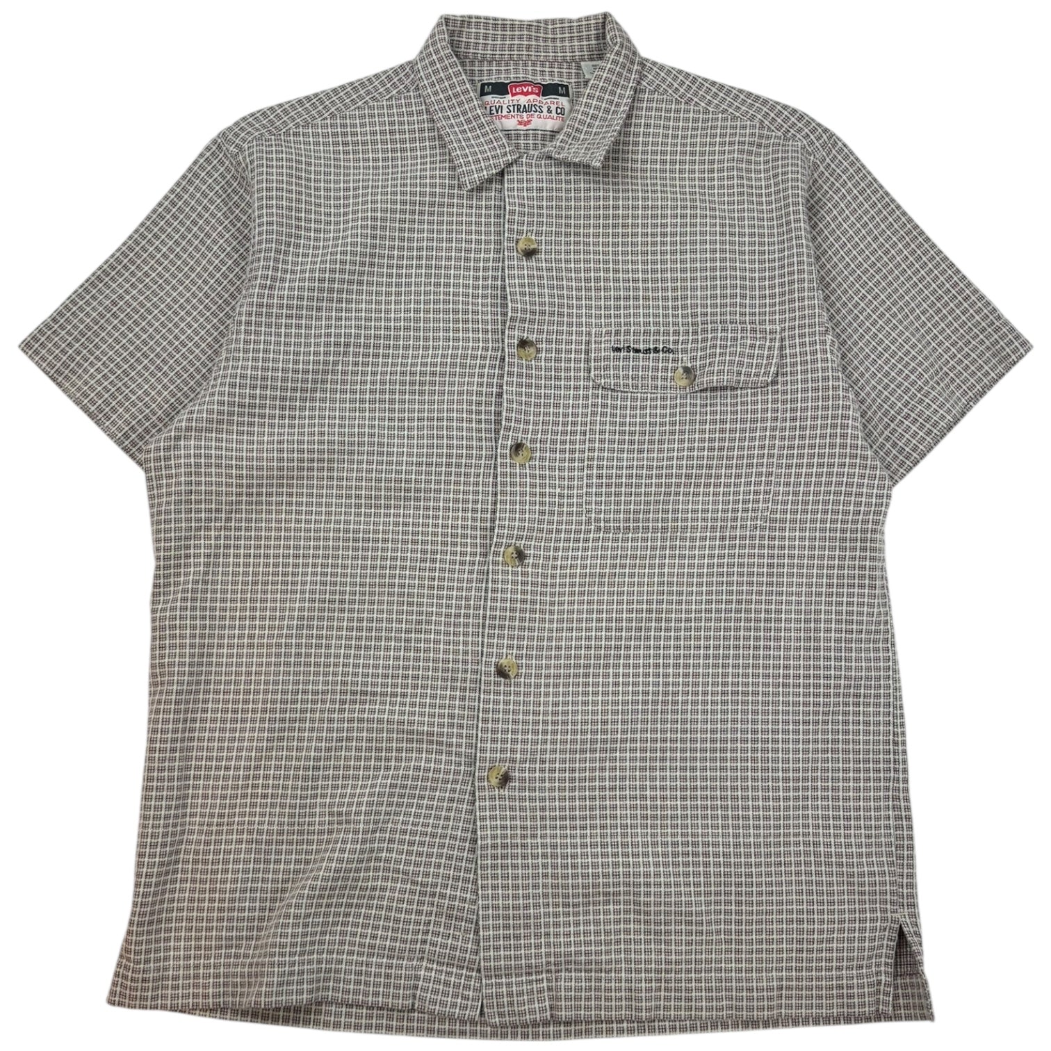 Vintage Levi Strauss & Co Checked Button-Up T-Shirt