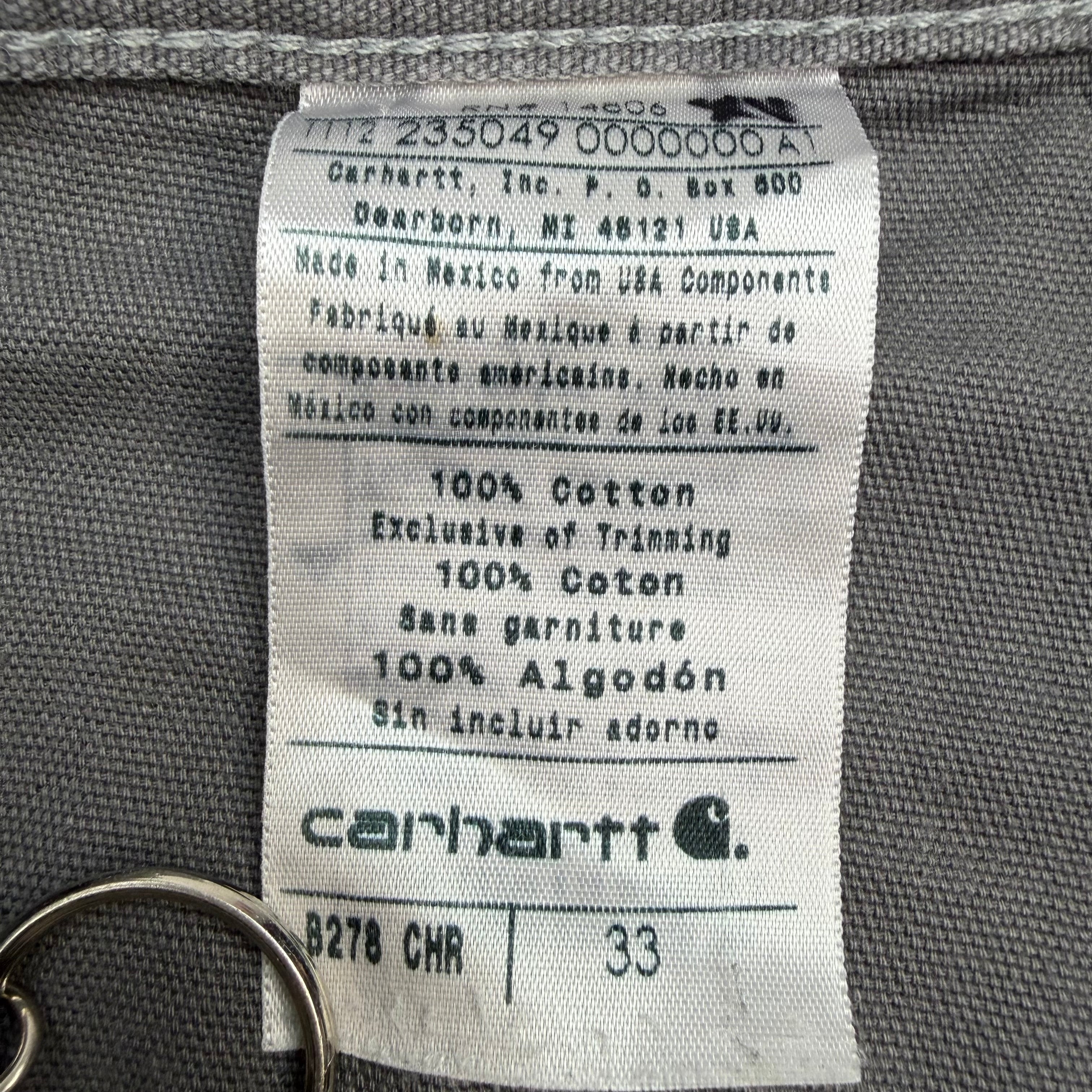 Vintage Carhartt Relaxed Fit Cargo Shorts Grey