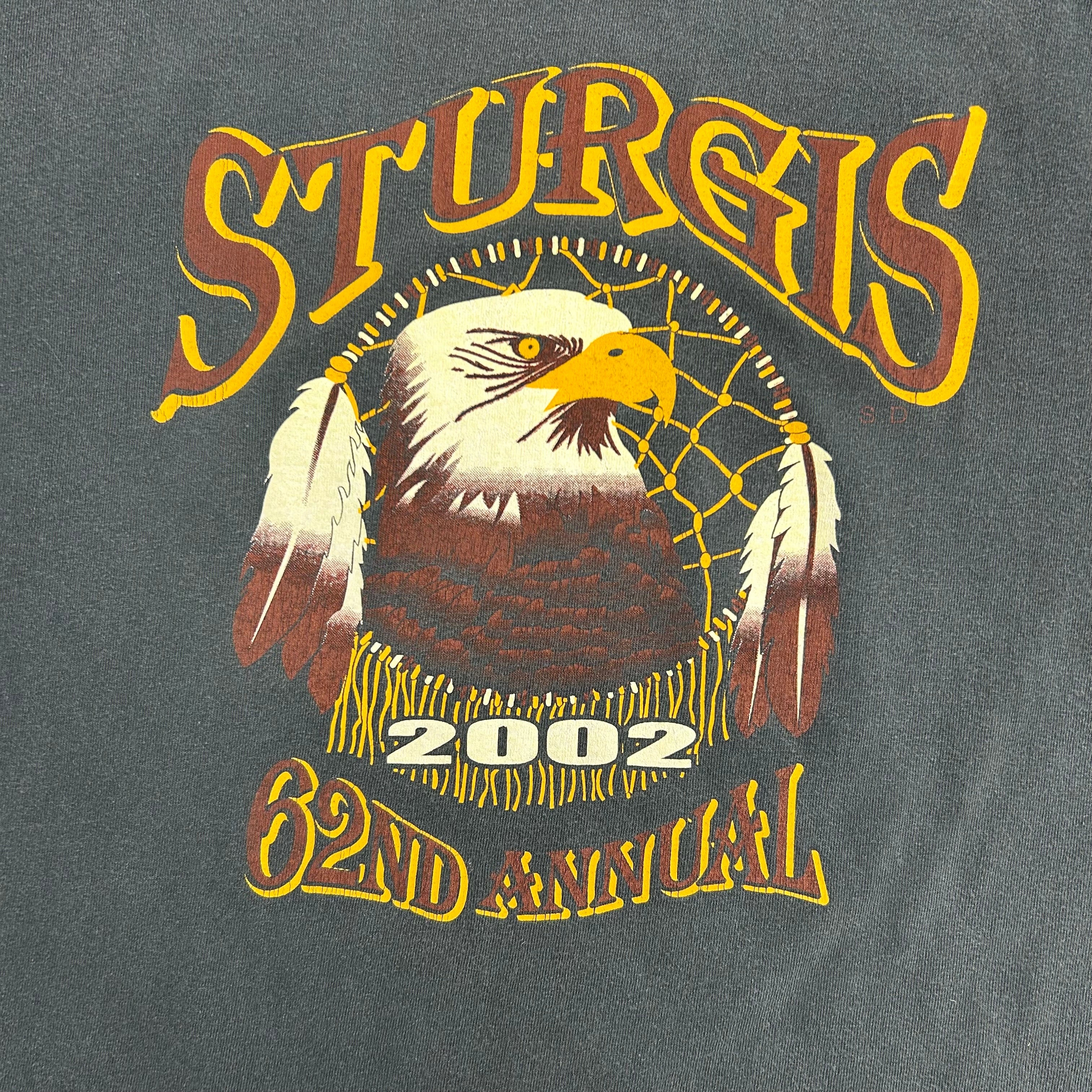 2002 Sturgis Bike Rally Eagle Tee Black