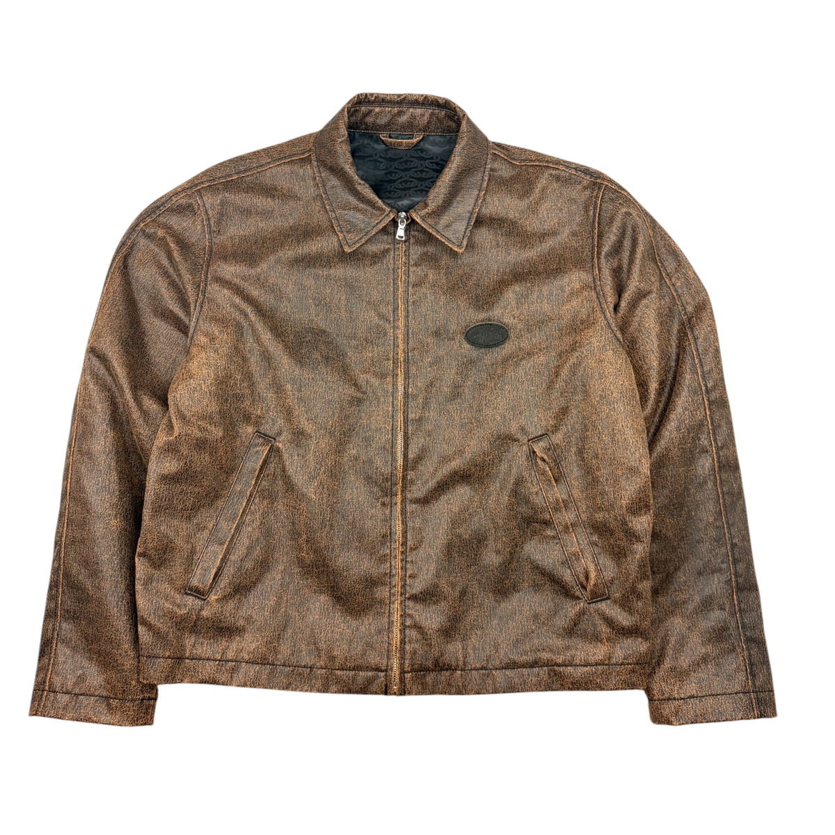 Stussy Coated Cotton Club Jacket Dark Brown