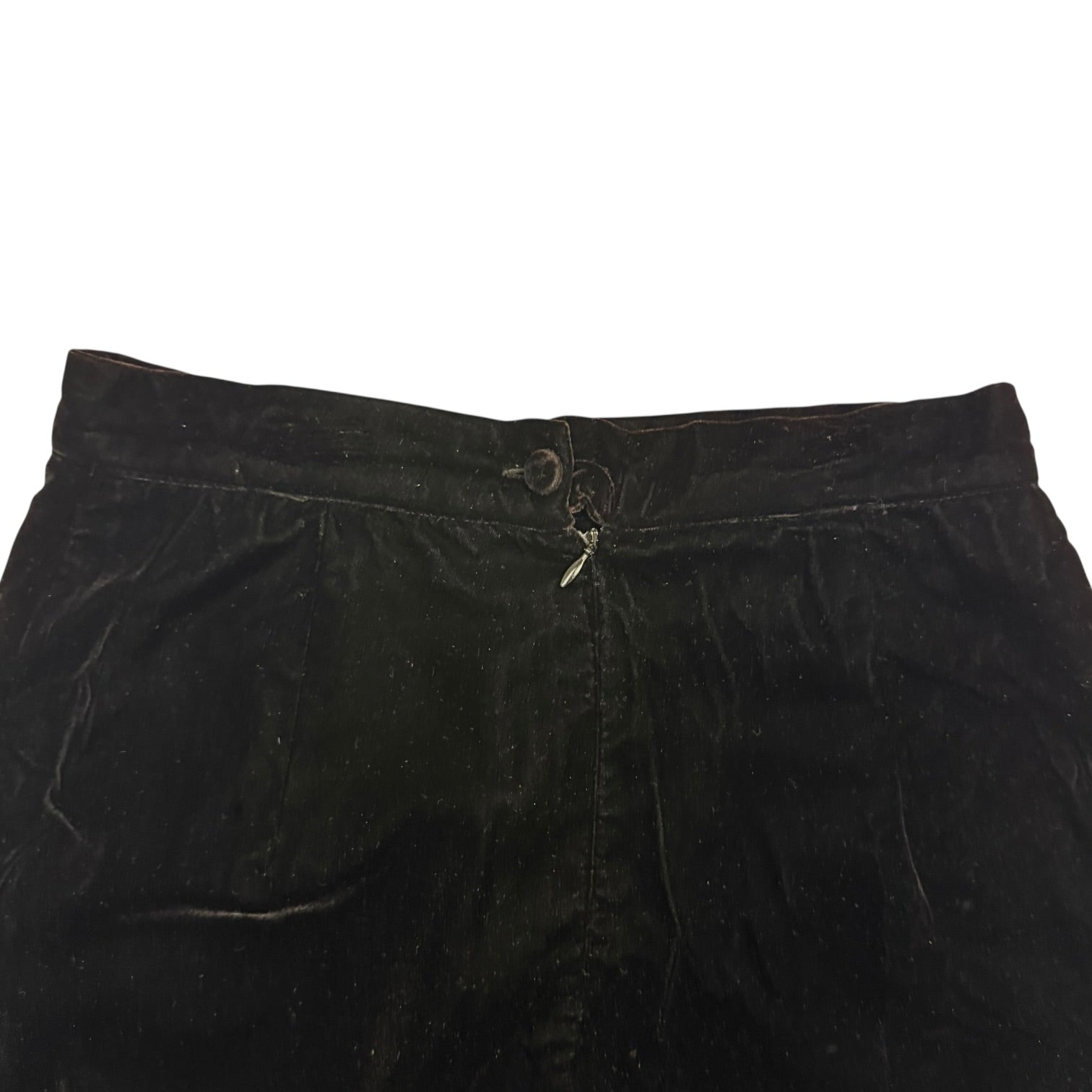 (W) Vintage Velvet Skirt Black