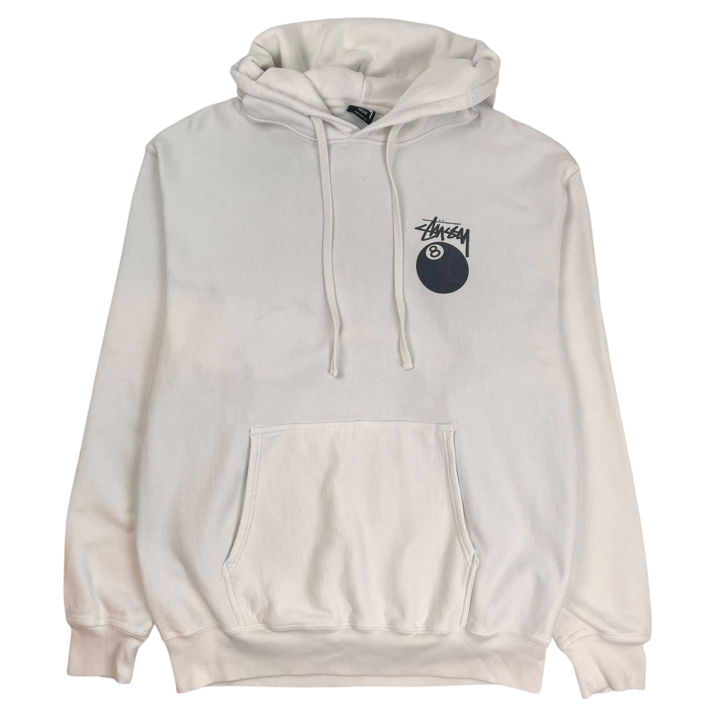 Stussy 8 Ball Hoodie White