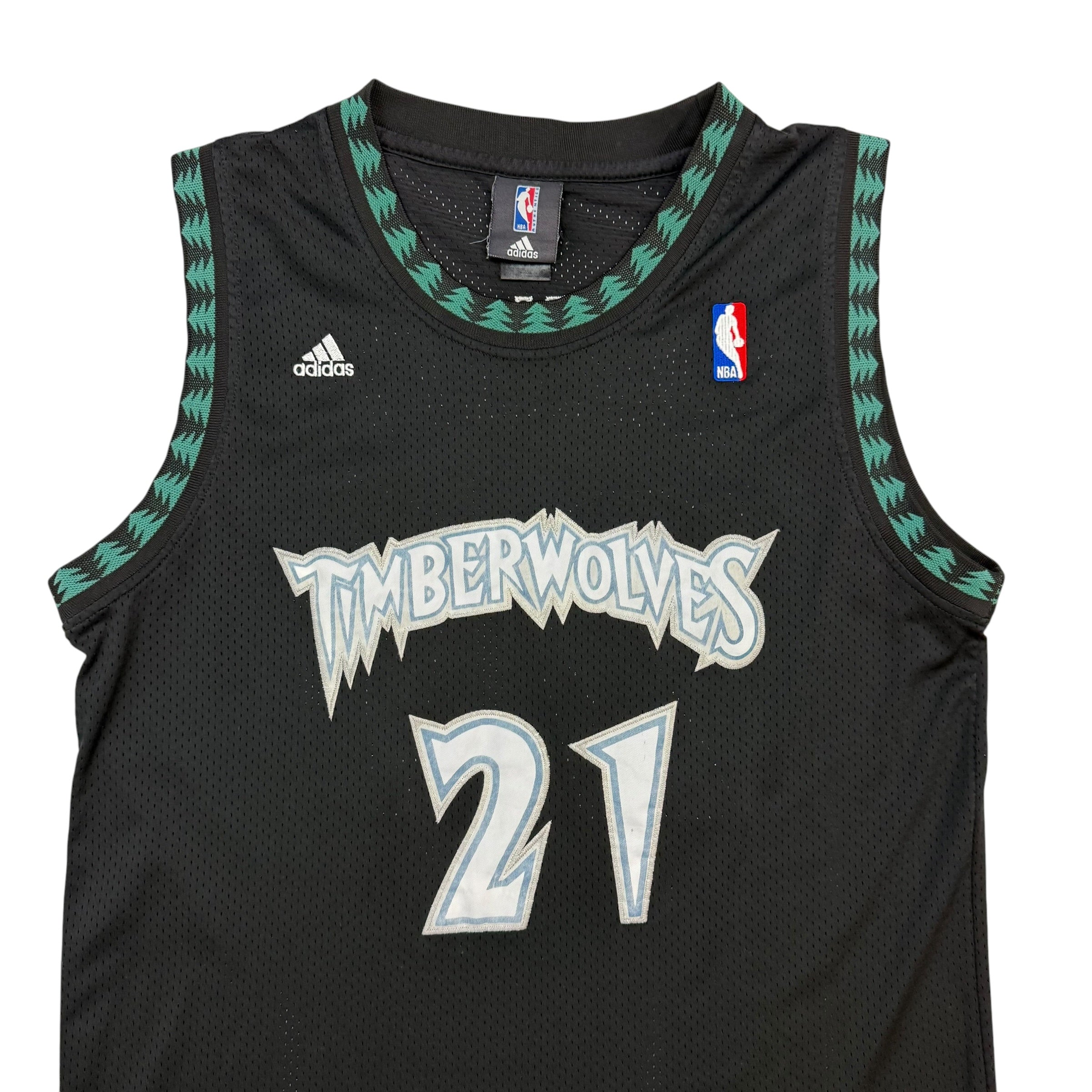 Vintage Adidas Minnesota Timberwolves Kevin Garnett Jersey Black