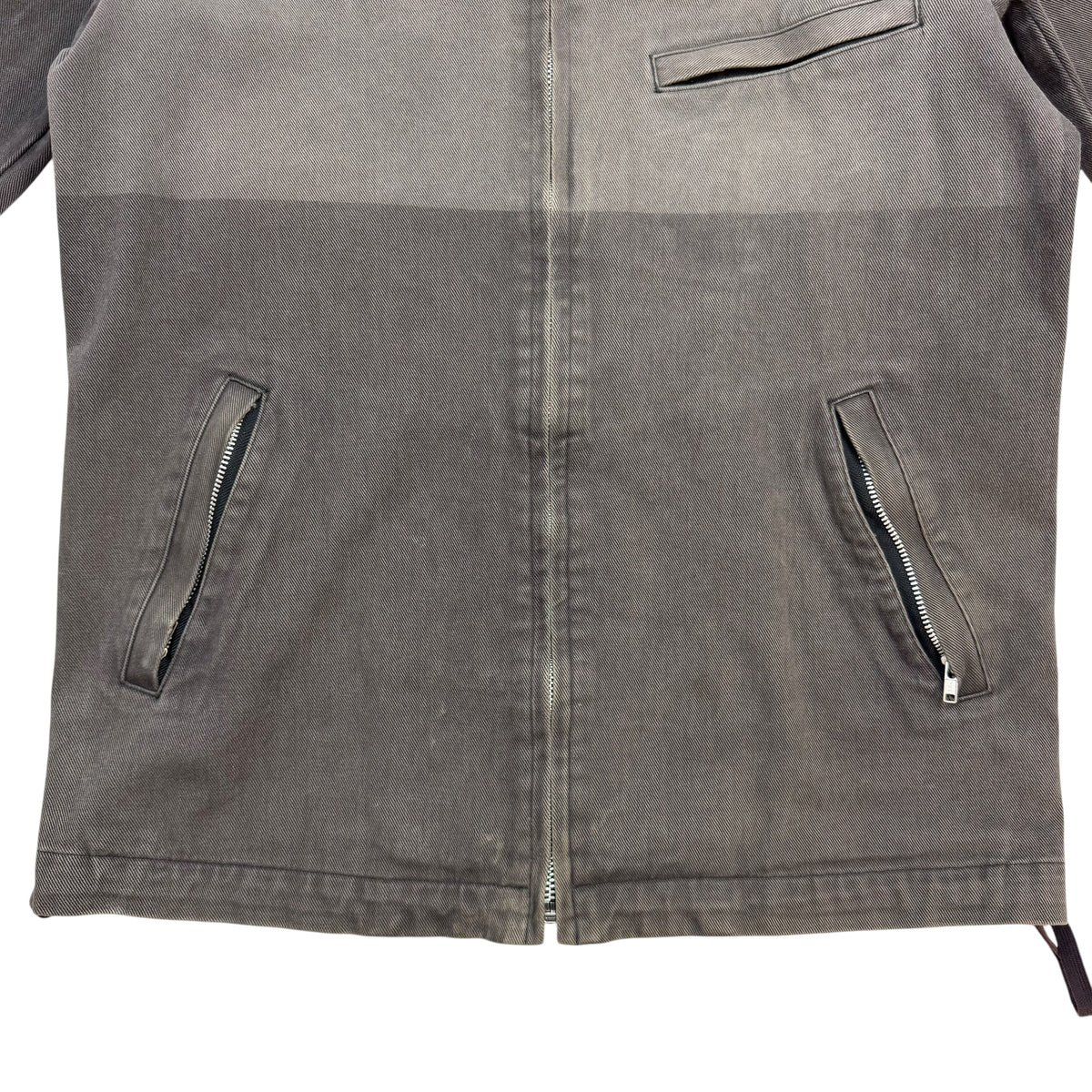 Vintage AD2001 Comme Des Garçons Homme Denim Zip Up Hooded Jacket Brown